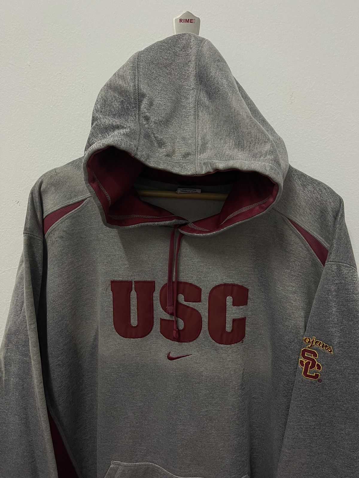 Japanese Brand × Nike × Vintage Vintage Y2K Nike Mini Logo Embroidery Hoodie Size US XXL / EU 58 / 5 - 2 Thumbnail