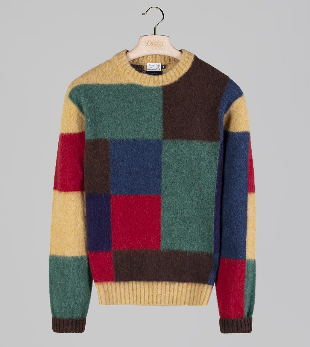 Aime Leon Dore × Drake's ALD / Drake's Colorblock Crewneck Sweater Size US XL / EU 56 / 4 - 11 Thumbnail