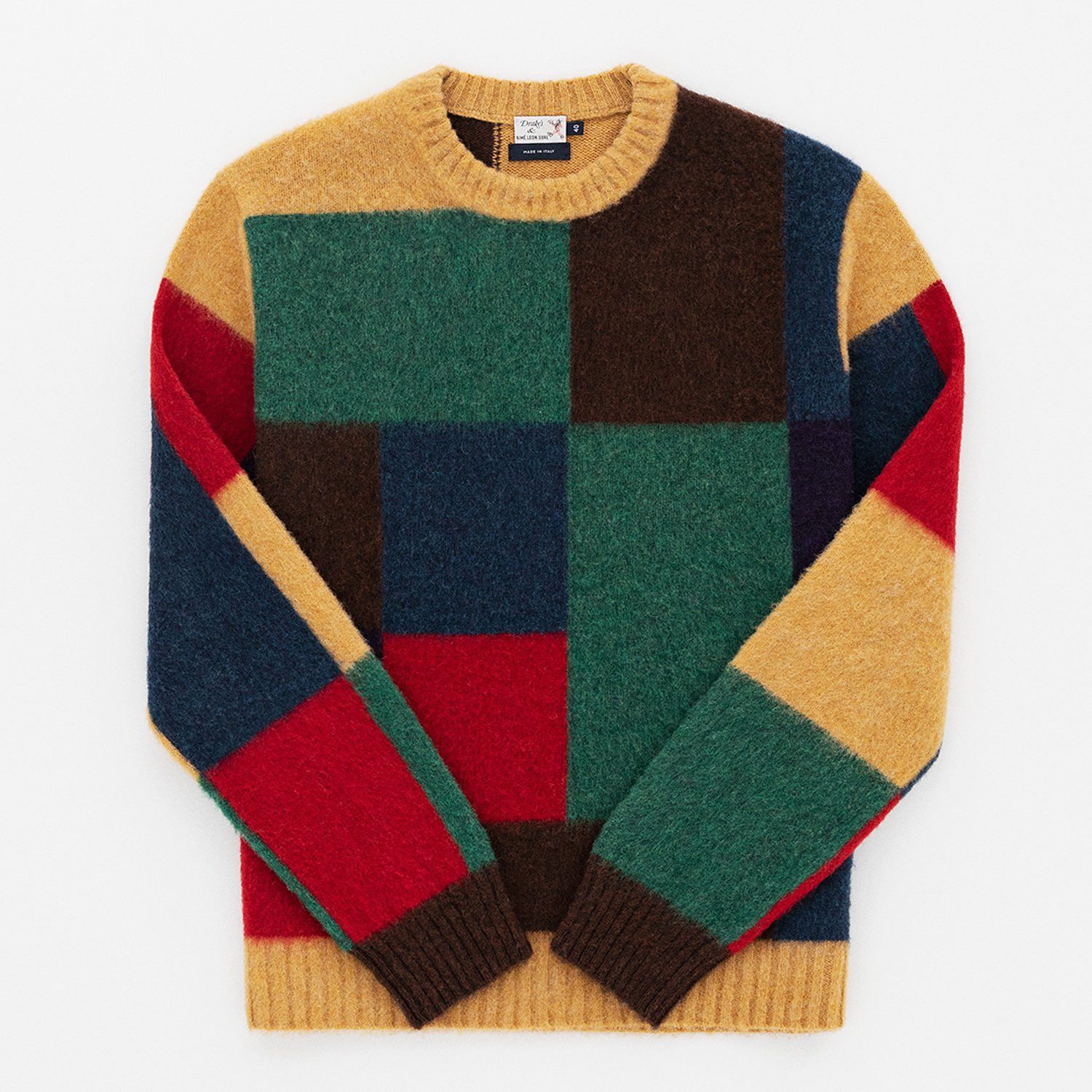Aime Leon Dore × Drake's ALD / Drake's Colorblock Crewneck Sweater Size US XL / EU 56 / 4 - 6 Thumbnail
