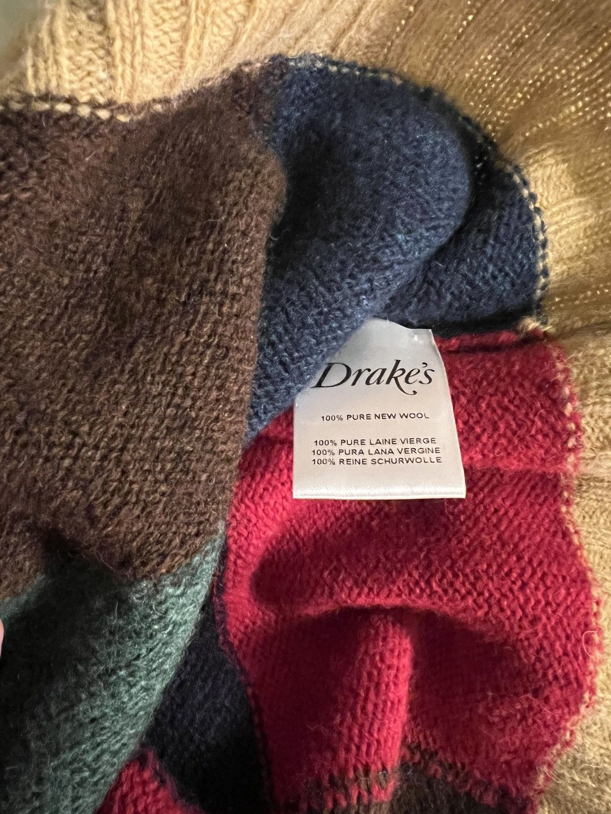 Aime Leon Dore × Drake's ALD / Drake's Colorblock Crewneck Sweater Size US XL / EU 56 / 4 - 4 Thumbnail