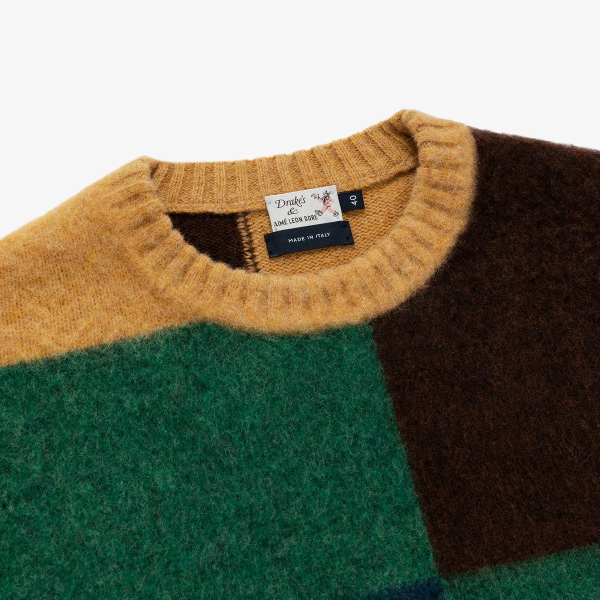Aime Leon Dore × Drake's ALD / Drake's Colorblock Crewneck Sweater Size US XL / EU 56 / 4 - 8 Thumbnail