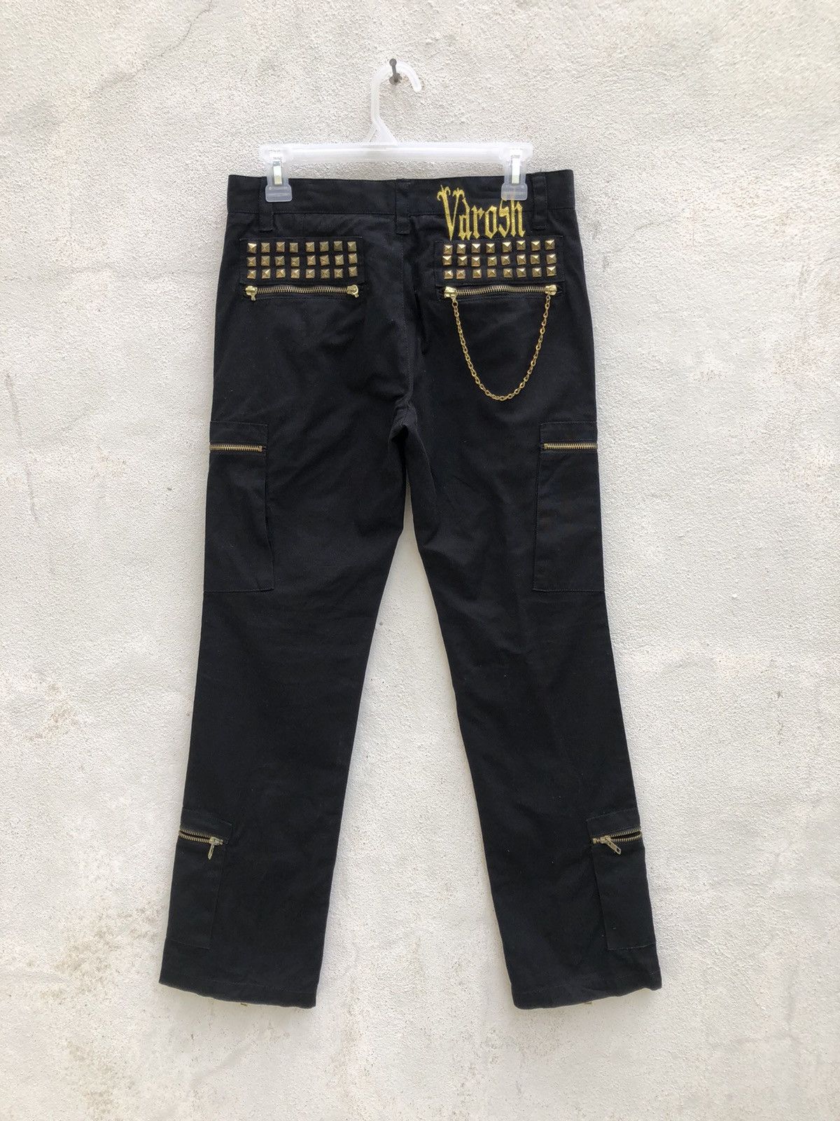 Vanquish Varosh Japan Black Bondage Punk Parachute Cargo Trouser Pant Size US 29 - 13 Thumbnail