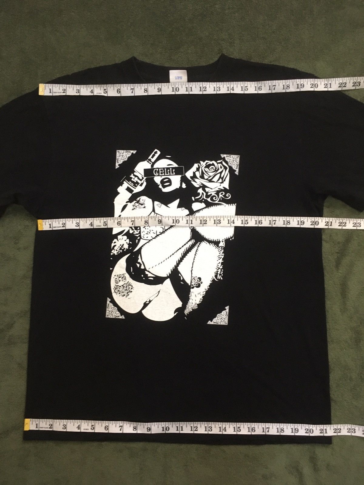 Band Tees × Vintage CELL NEW YORK BASE ROCK BAND SEXY GIRL BIG SCREEN Size US L / EU 52-54 / 3 - 6 Thumbnail