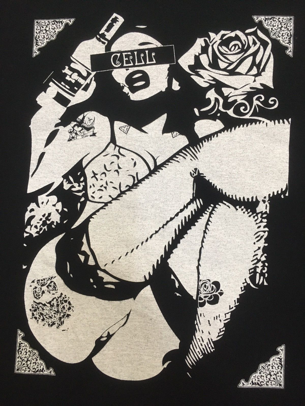 Band Tees × Vintage CELL NEW YORK BASE ROCK BAND SEXY GIRL BIG SCREEN Size US L / EU 52-54 / 3 - 1 Thumbnail