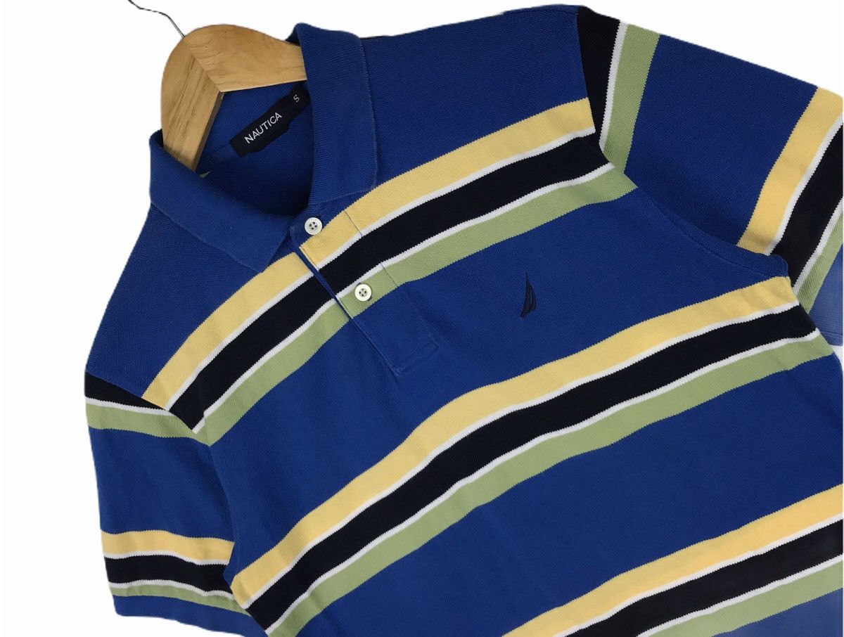 Nautica Vintage Nautica Essential Colourfull Stripe Collar Tshirt Size US S / EU 44-46 / 1 - 3 Thumbnail