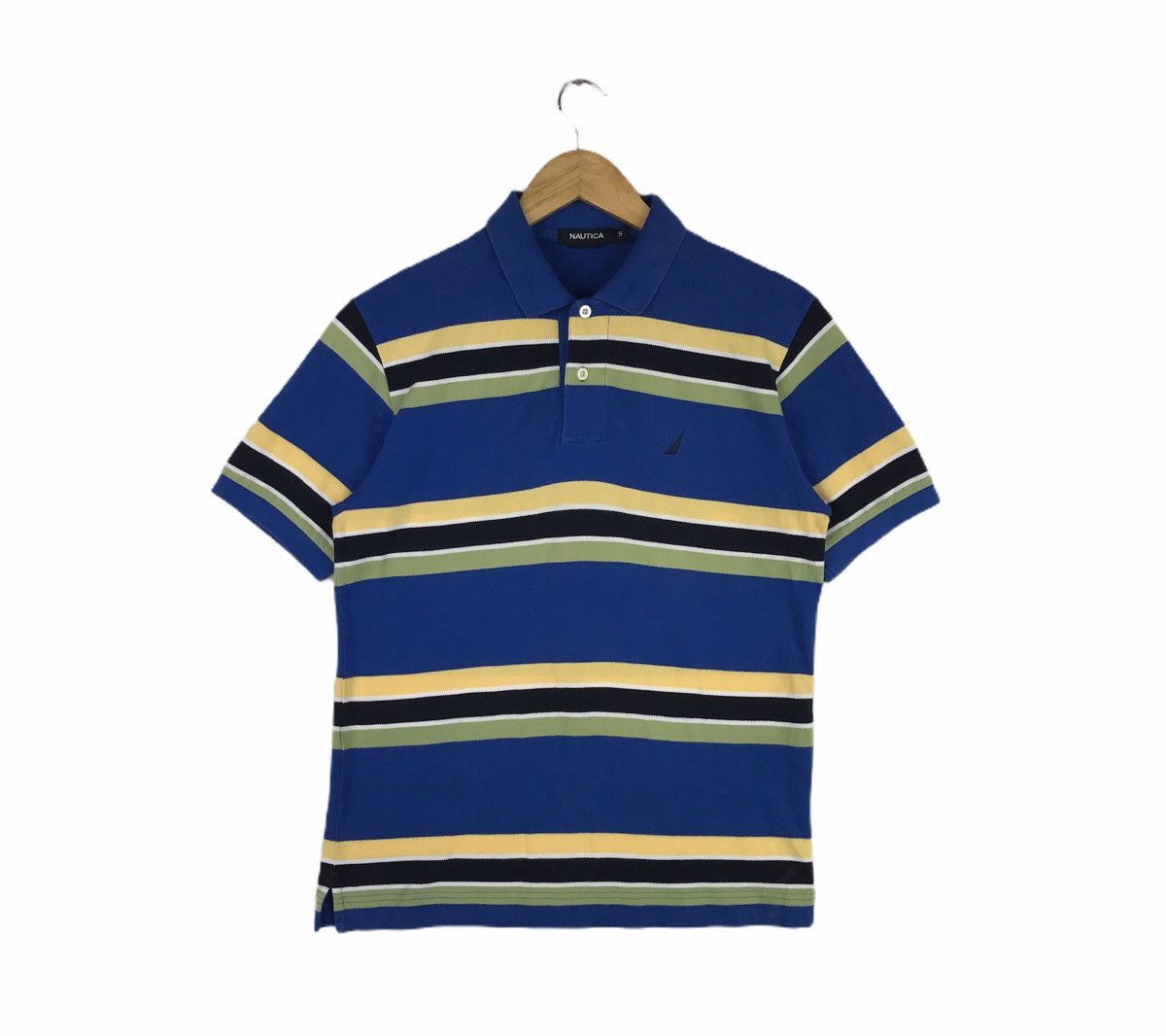 Nautica Vintage Nautica Essential Colourfull Stripe Collar Tshirt Size US S / EU 44-46 / 1 - 1 Thumbnail
