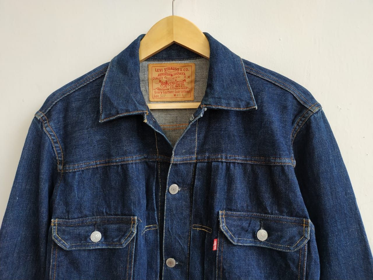 Levi's Fit S to M, 822 Stamp Button (USA Made) Type 2 Denim Jacket Size US S / EU 44-46 / 1 - 6 Thumbnail