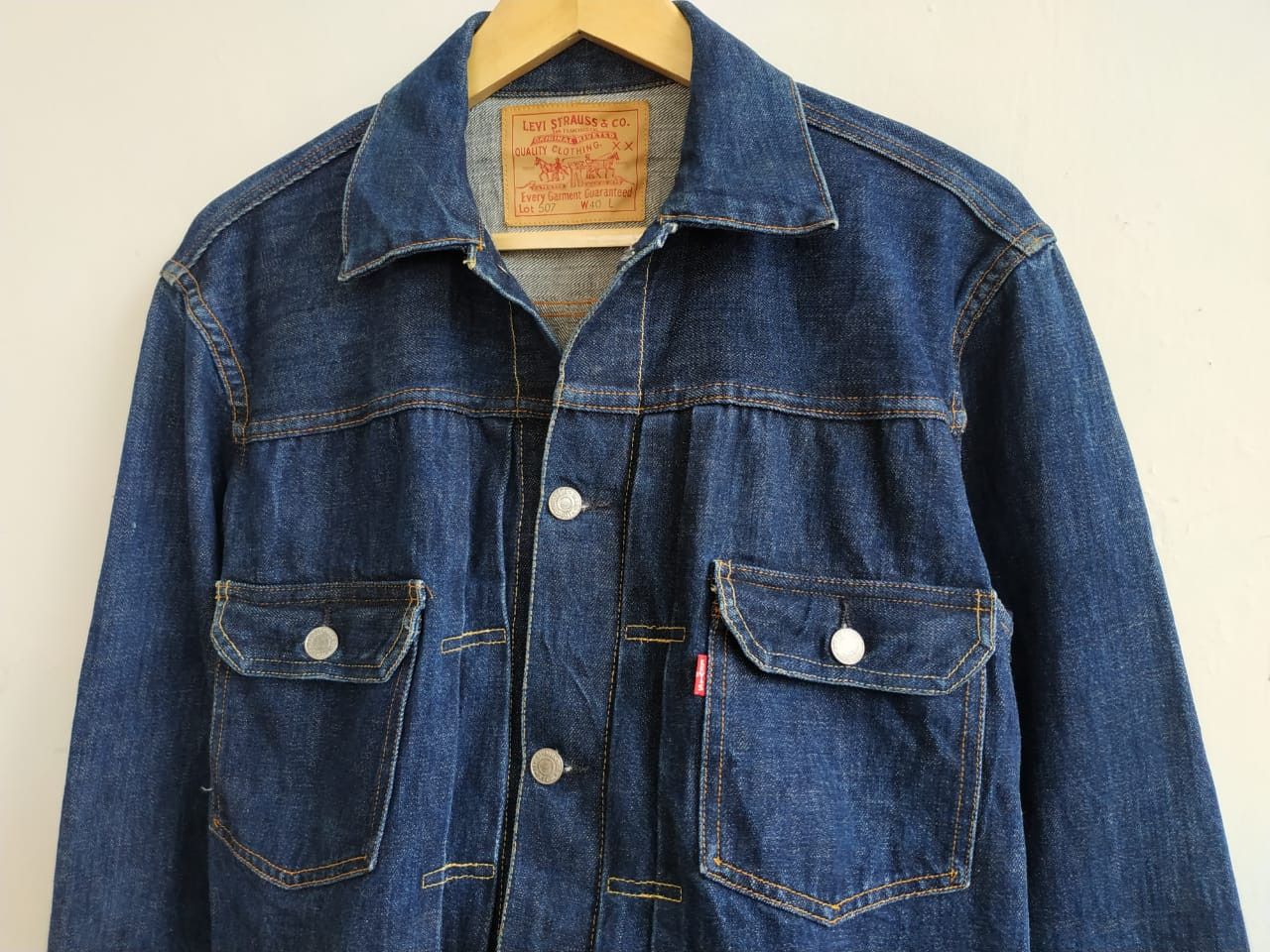 Levi's Fit S to M, 822 Stamp Button (USA Made) Type 2 Denim Jacket Size US S / EU 44-46 / 1 - 5 Thumbnail