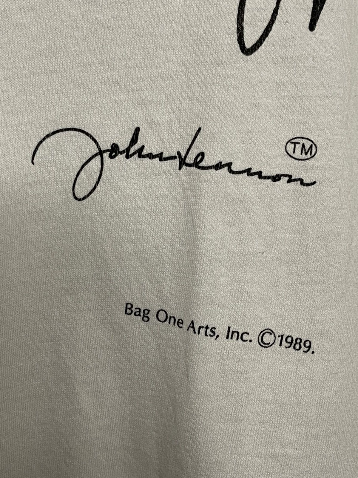Band Tees × Vintage Vintage John Lennon 1989 Bag One Art T-Shirt Size US L / EU 52-54 / 3 - 3 Thumbnail
