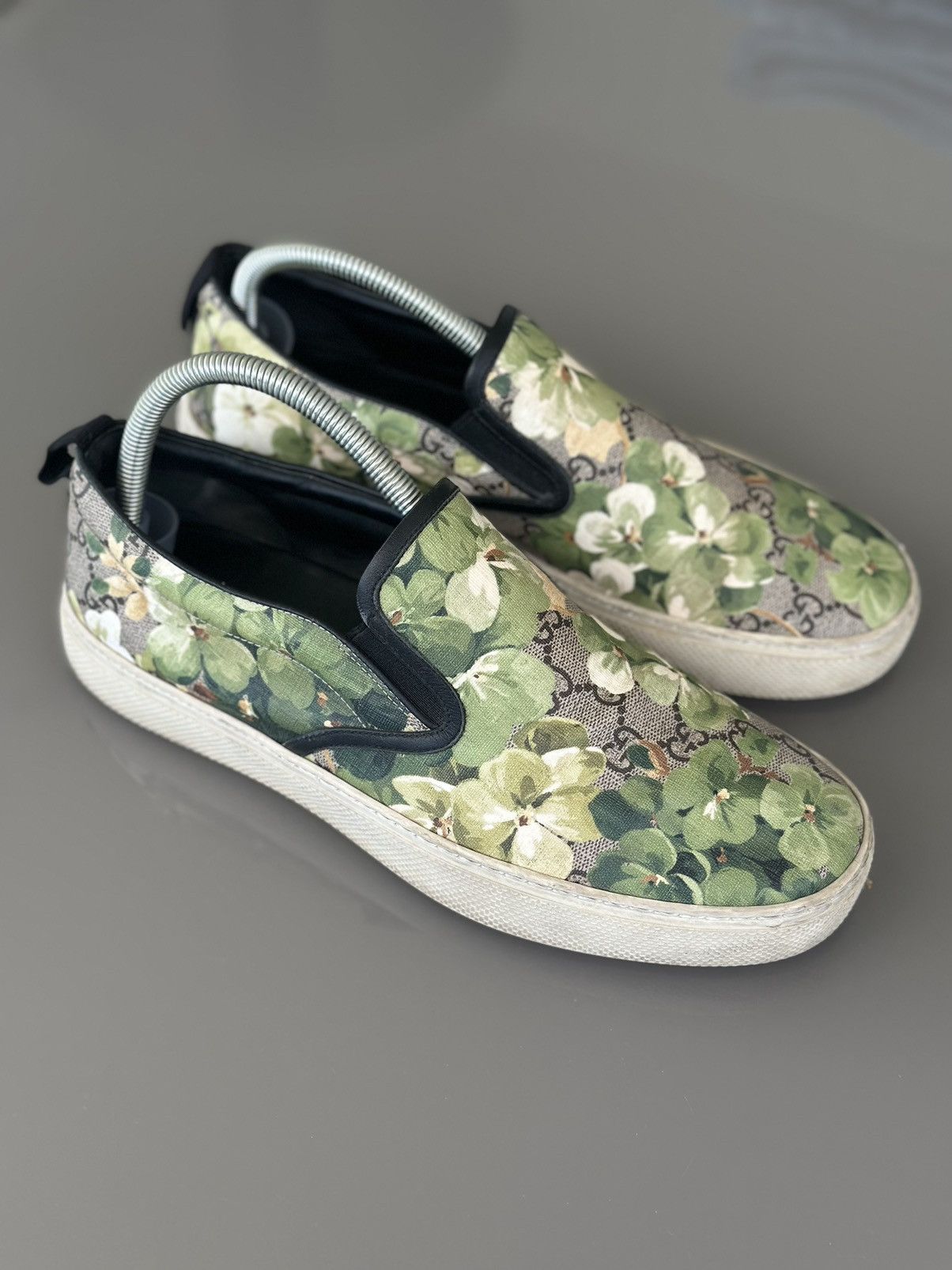 Gucci Gucci Men Slip On Sneaker - Bloom Flower Print Supreme GG Size US 7.5 / EU 40-41 - 1 Thumbnail