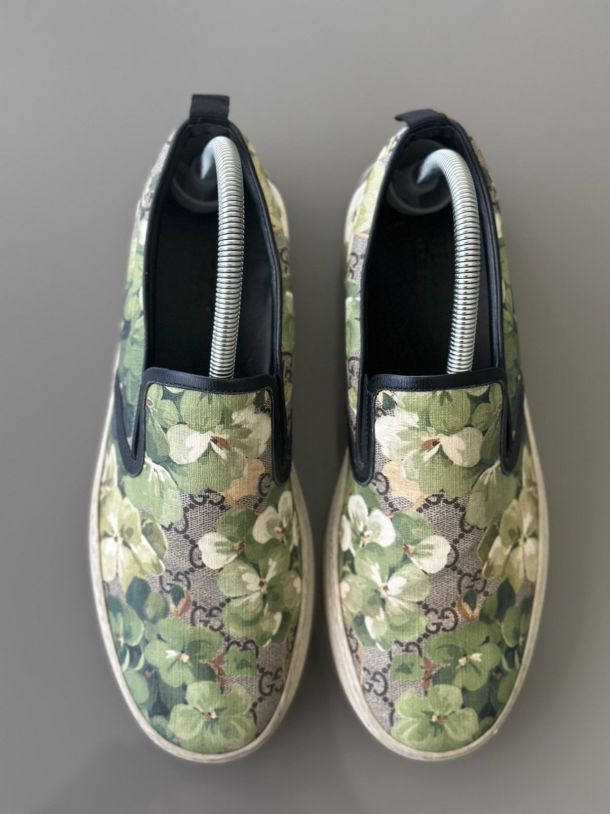 Gucci Gucci Men Slip On Sneaker - Bloom Flower Print Supreme GG Size US 7.5 / EU 40-41 - 2 Thumbnail