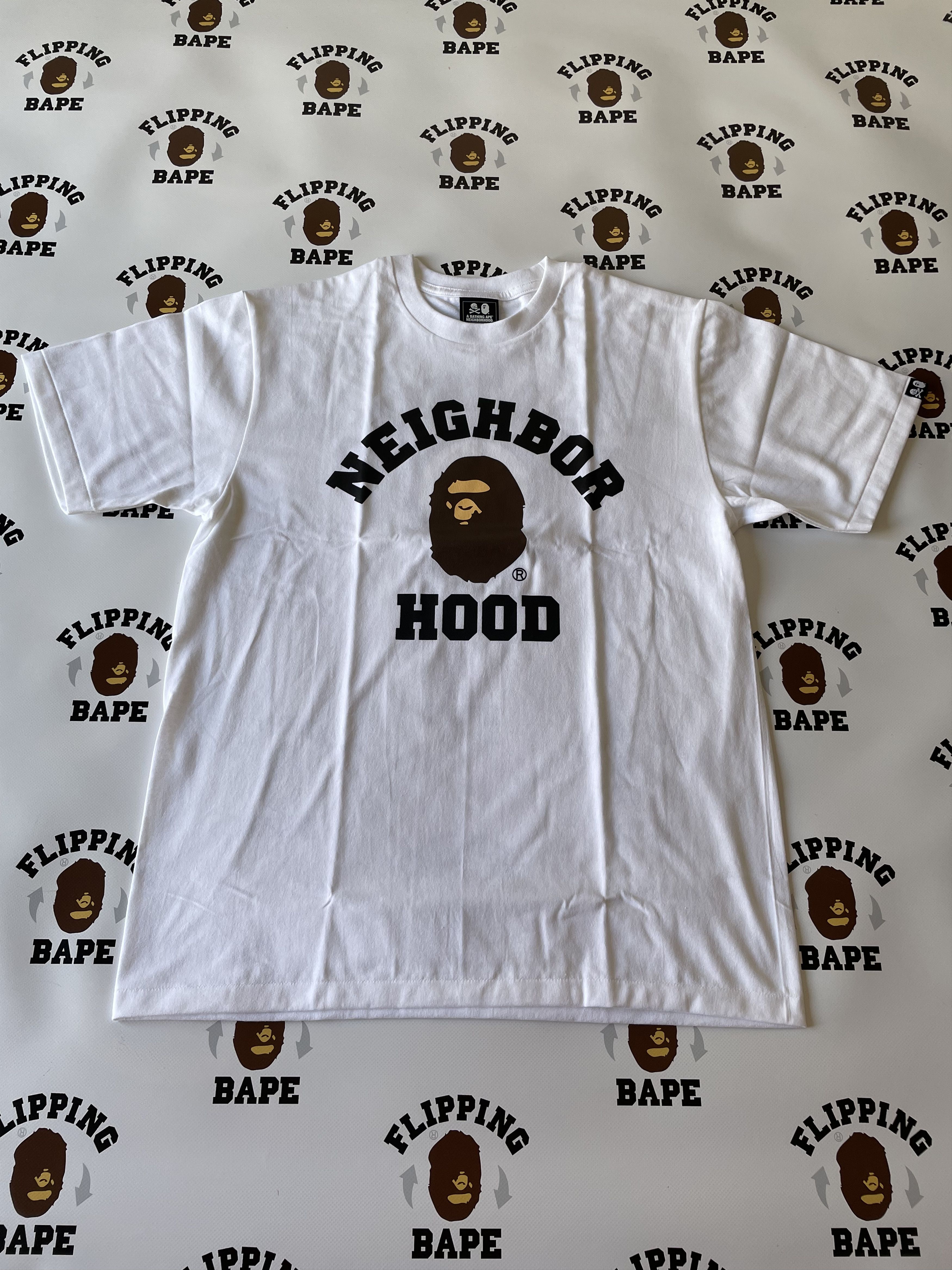 image of Bape X Nbhd Tee in White, Men's (Size Large)