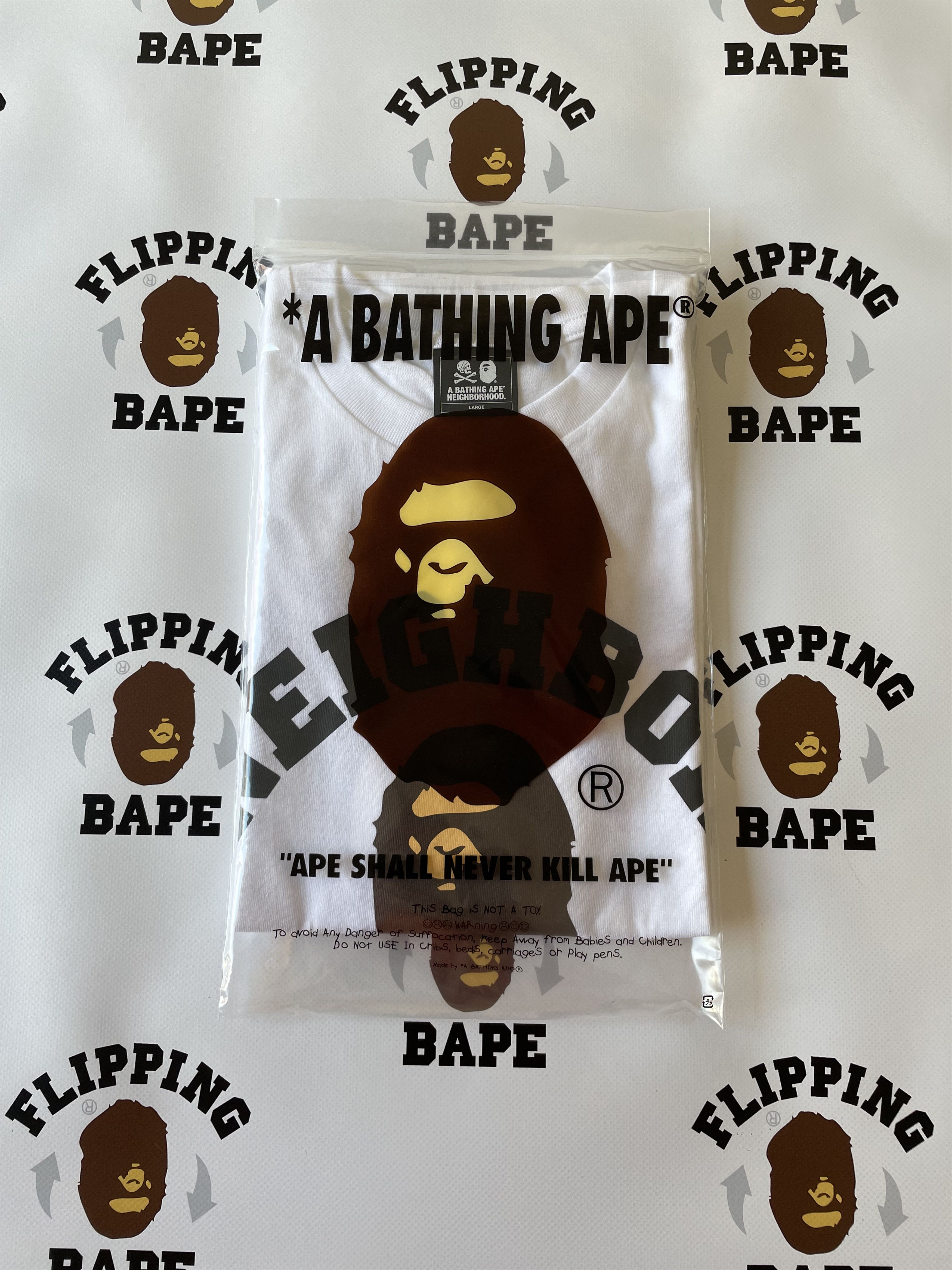 Bape × Neighborhood BAPE X NBHD TEE Size US L / EU 52-54 / 3 - 9 Thumbnail