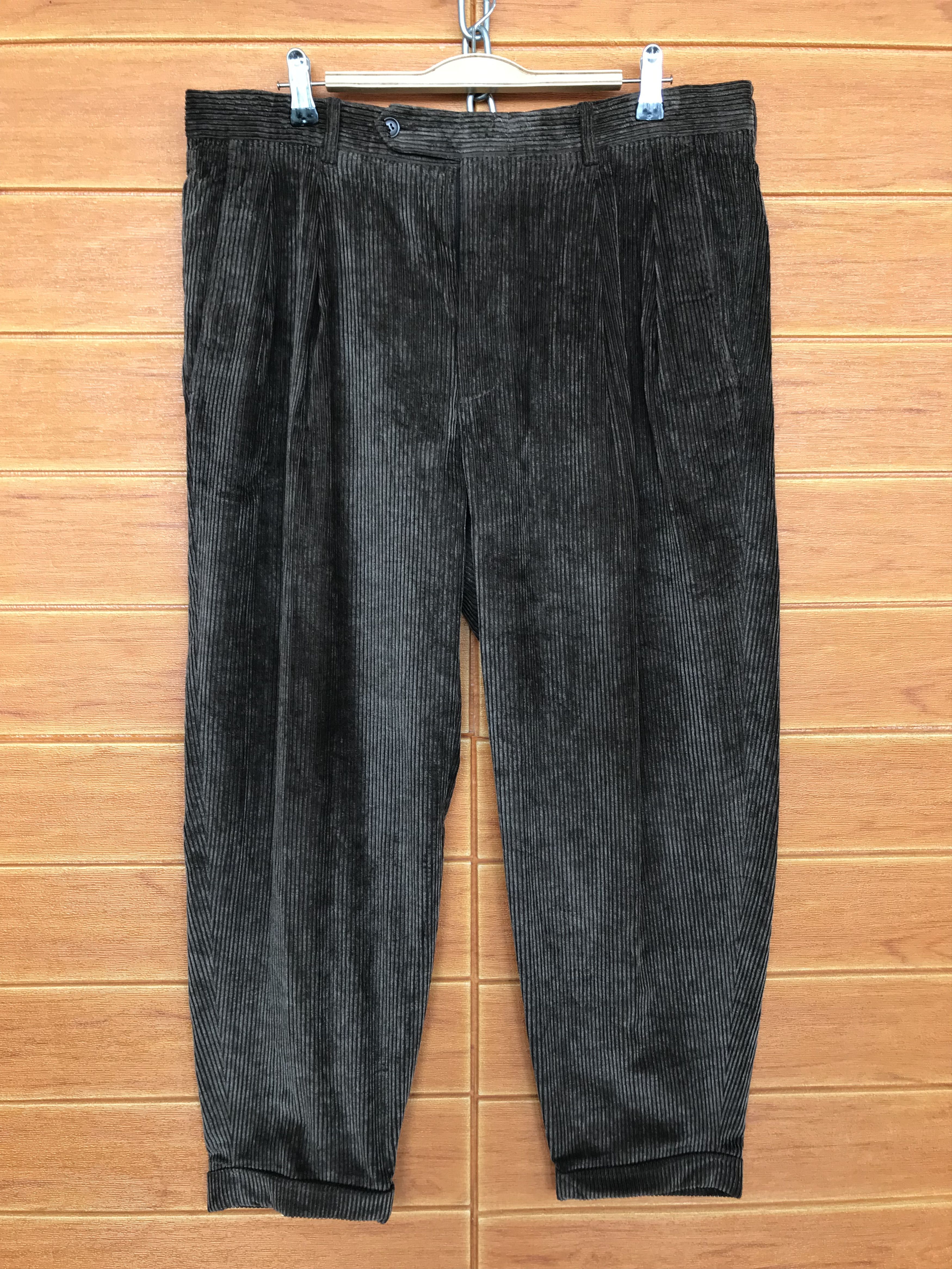 Ermenegildo Zegna Vintage 90s Ermenegildo Zegna Baggy Ballon Corduroy Pants Size US 36 / EU 52 - 2 Thumbnail