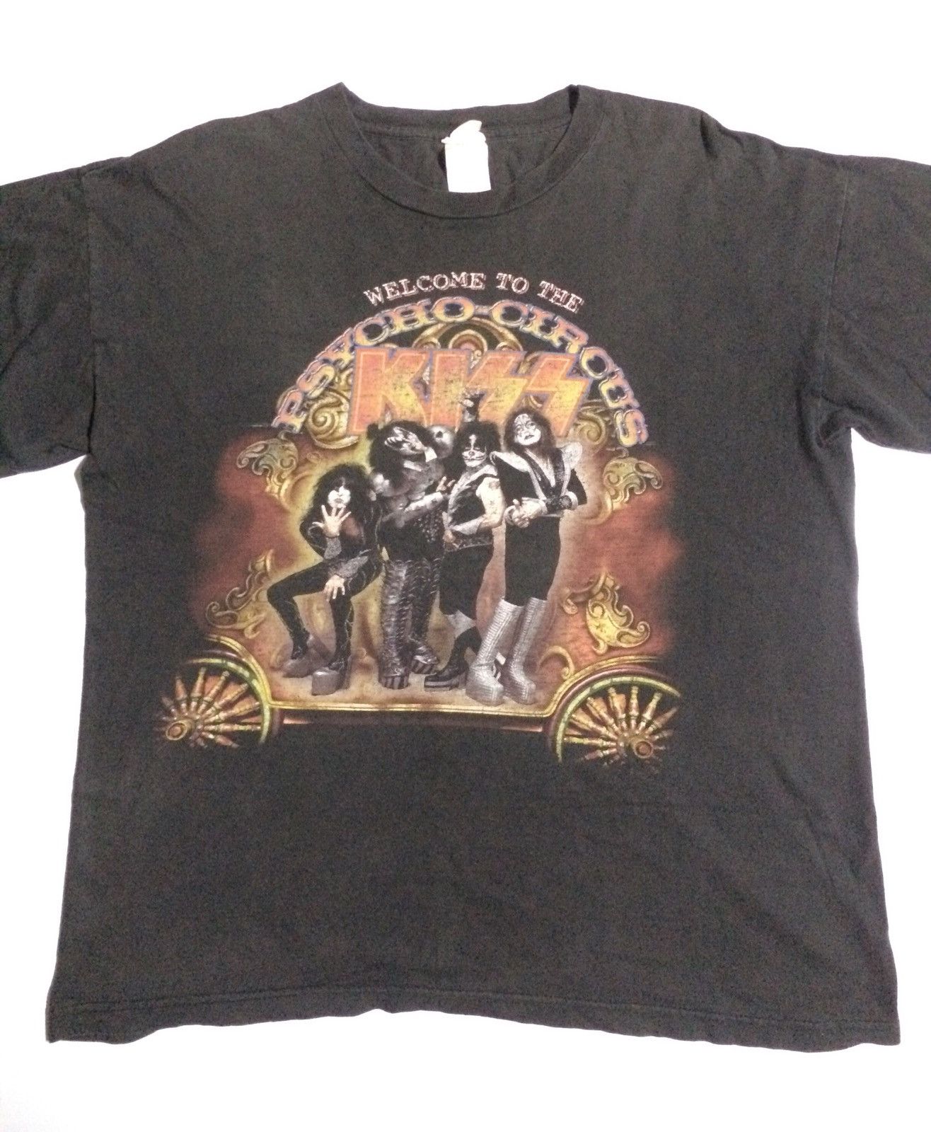 Band Tees × Kiss × Vintage KISS Psycho Circus Rock Band Sunfaded Tshirt ...