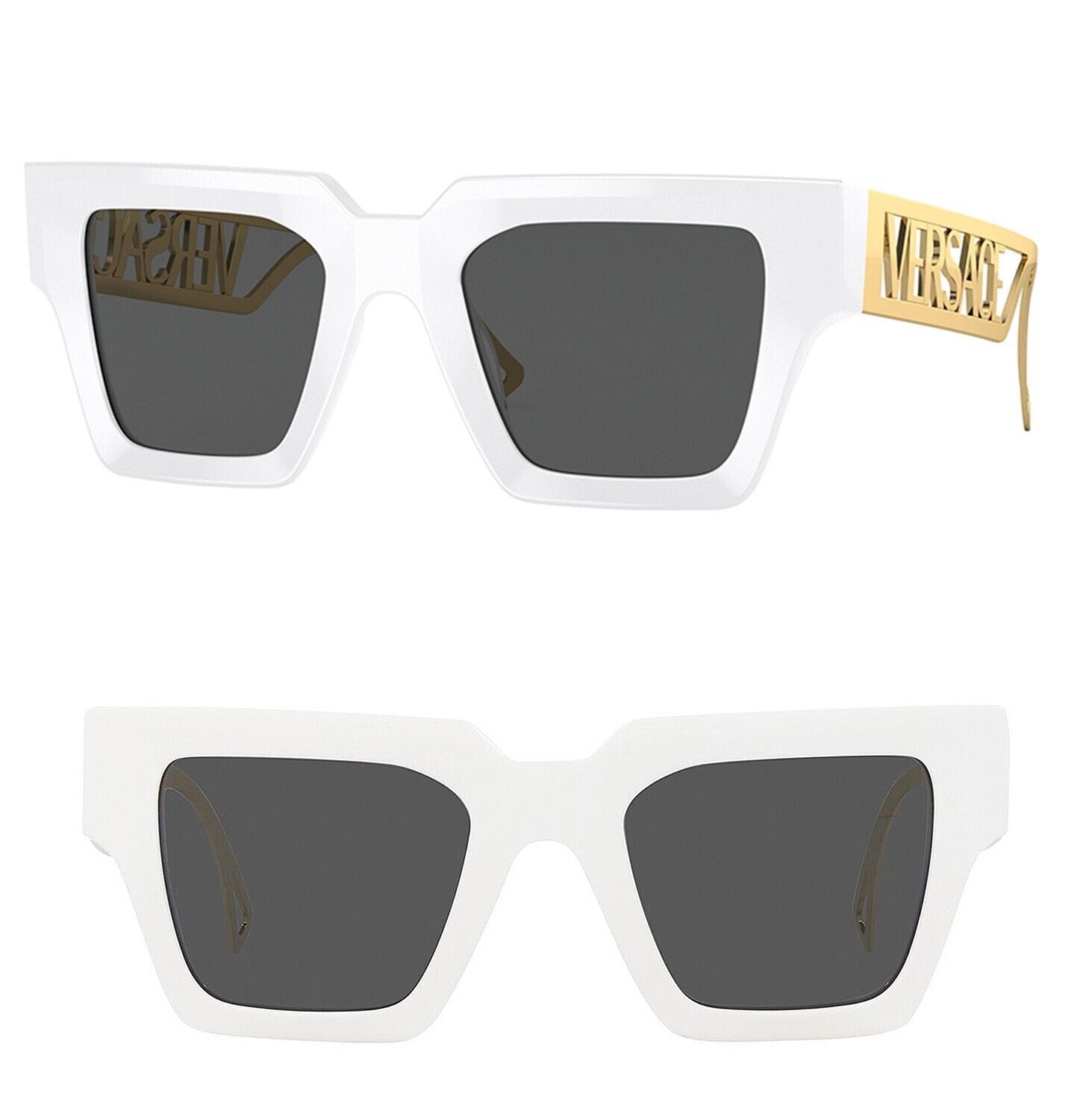 VERSACE 90S Vintage Logo 4431 White Gold Unisex VE4431F