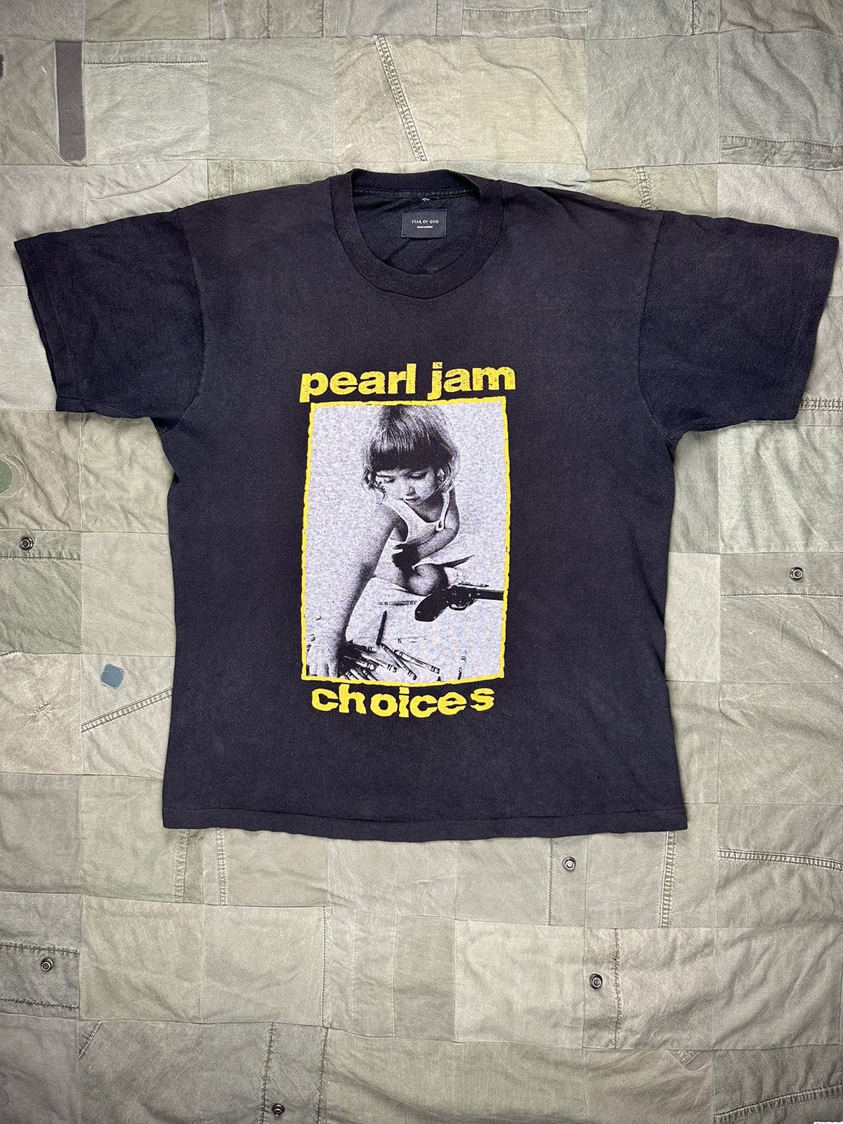 image of Fear Of God Resurrected Pearl Jam Tee in Black, Men's (Size Large)