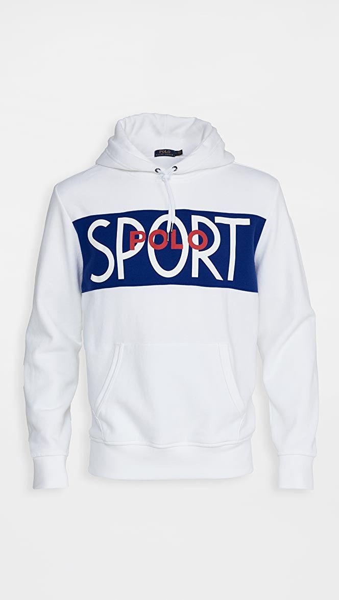 image of Polo Ralph Laurent Polo Sport Hoodie Size XL in White, Men's
