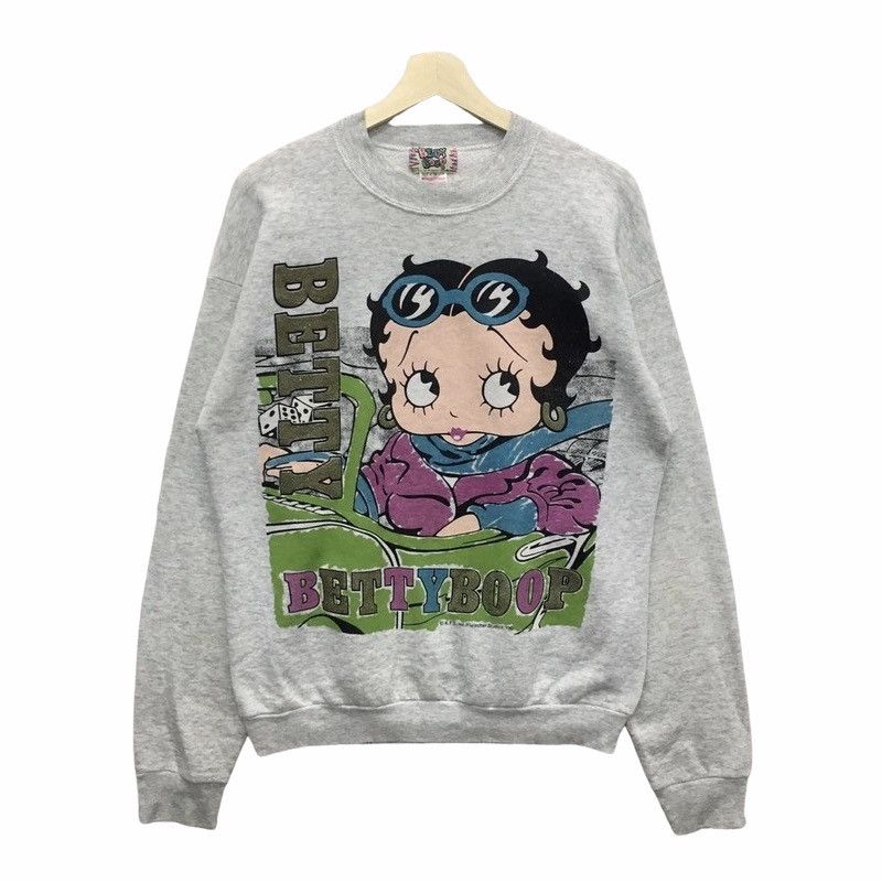 Cartoon Network × Disney × Vintage Rare Vintage 90s Betty Boop Overprints Sweatshirt Size US L / EU 52-54 / 3 - 1 Thumbnail