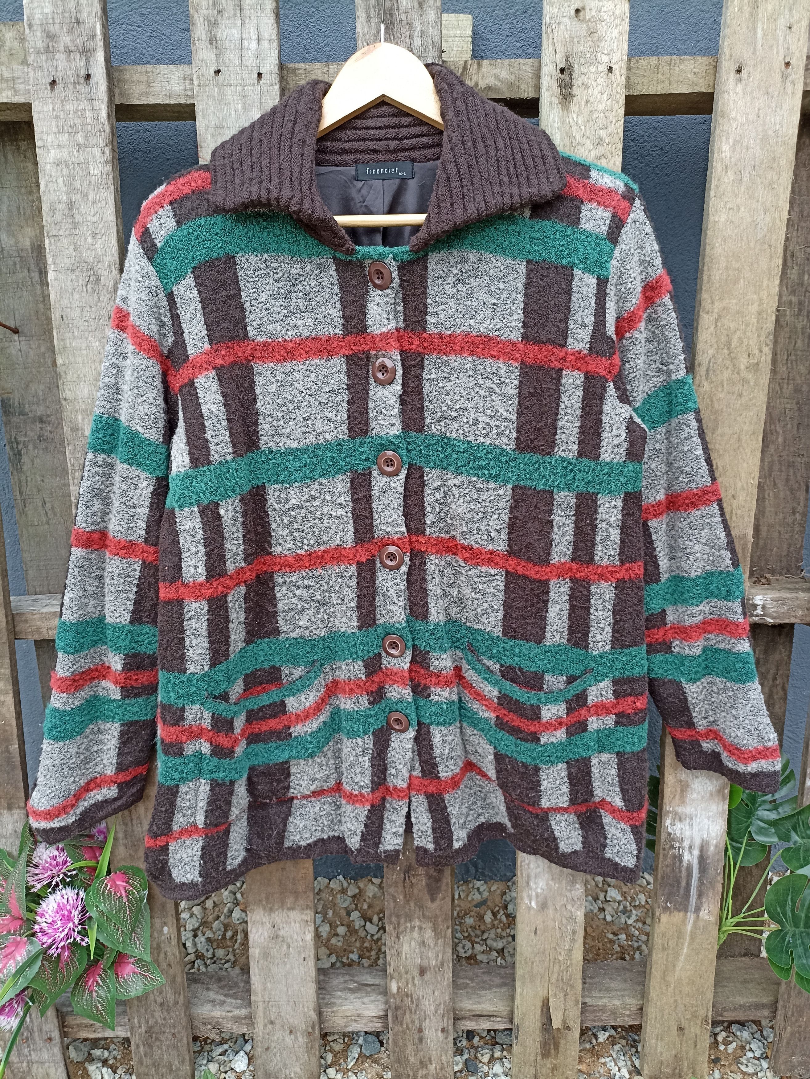 Japanese Brand Japanese brand Financier Fleece Cardigan Sweater Collar Size US M / EU 48-50 / 2 - 1 Thumbnail