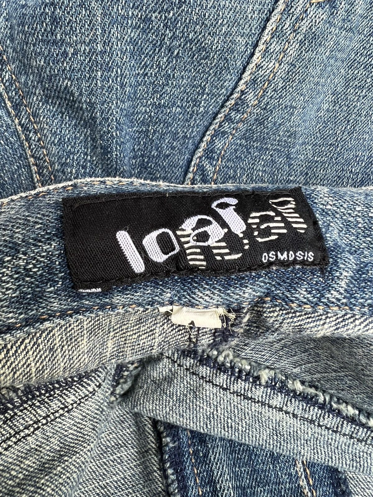 Vintage Vintage OSMOSIS Drawstring Ripped Hybrid Cargo Denim Pant Size US 30 / EU 46 - 18 Thumbnail