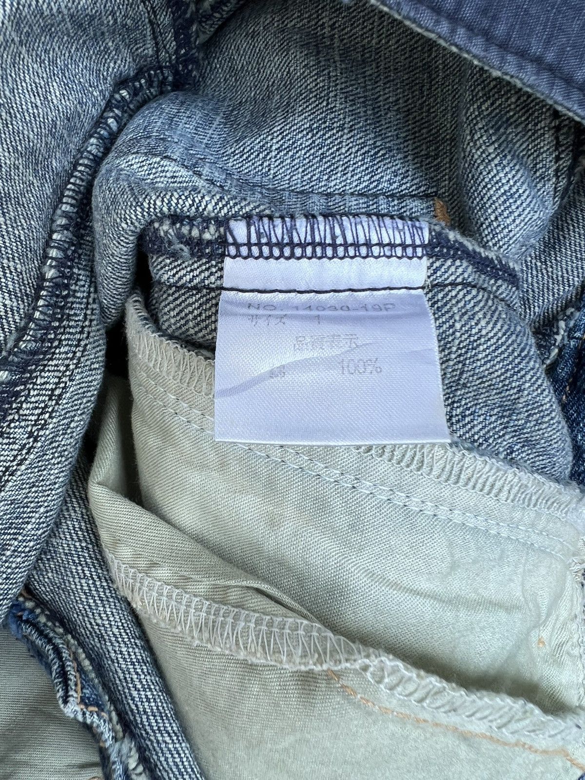 Vintage Vintage OSMOSIS Drawstring Ripped Hybrid Cargo Denim Pant Size US 30 / EU 46 - 19 Thumbnail
