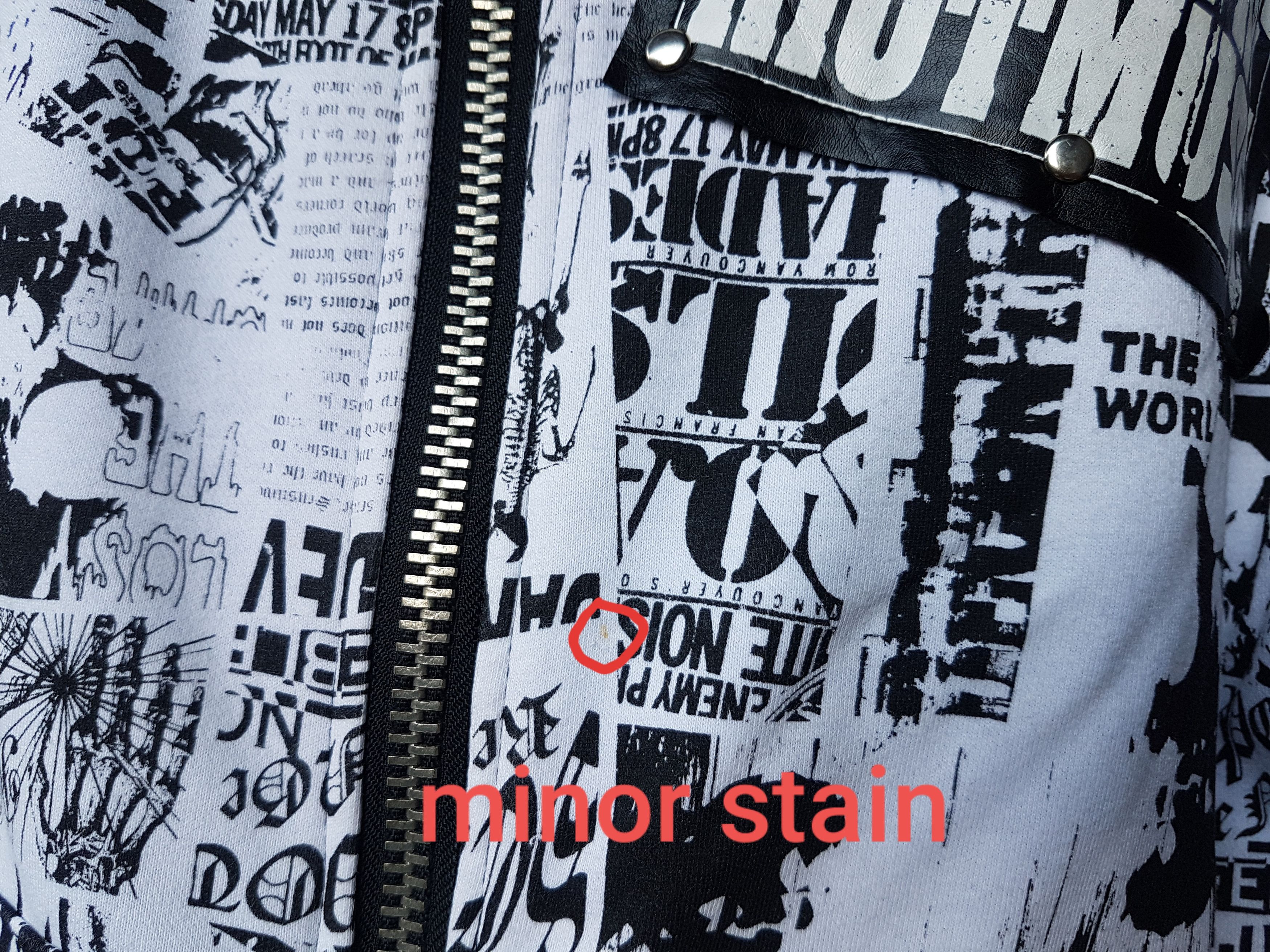 Japanese Brand Fit S to M, Sex Pot Revenge Magazine Pattern Zip Hoodie Size US M / EU 48-50 / 2 - 6 Thumbnail