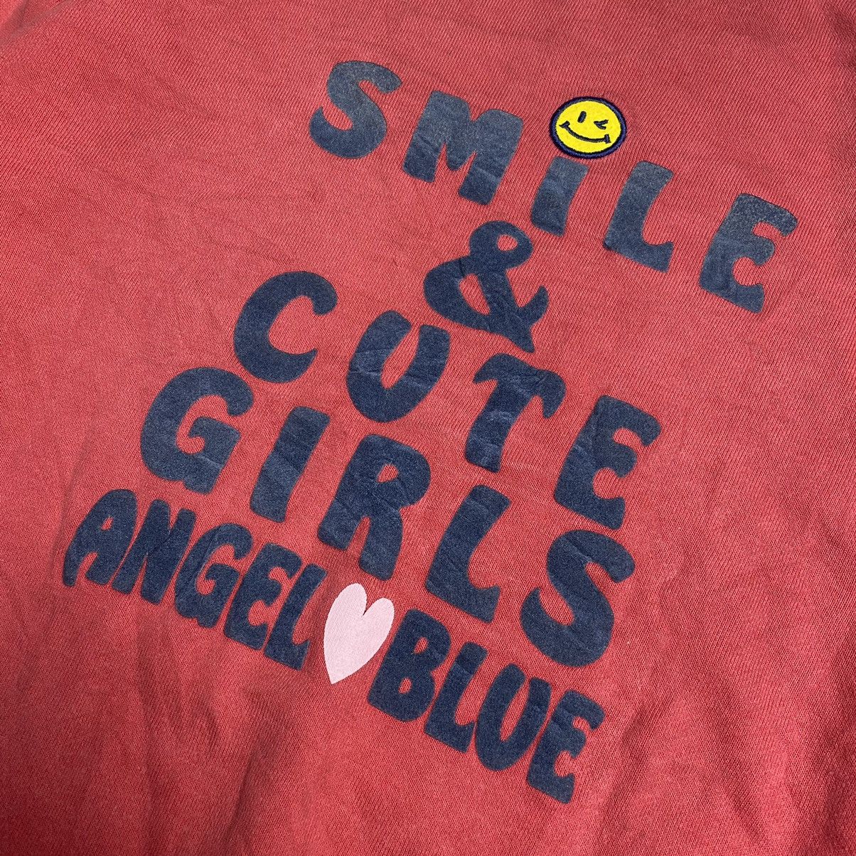 Angel Blue ☠️NEEDGONE☠️1990s Angel Blue - Smile & Cute Girls Sweatshirt Size US M / EU 48-50 / 2 - 3 Thumbnail