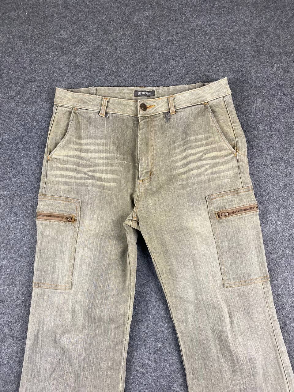 Japanese Brand vintage japanese brands cargo flare bootcut denim Size US 31 - 9 Thumbnail