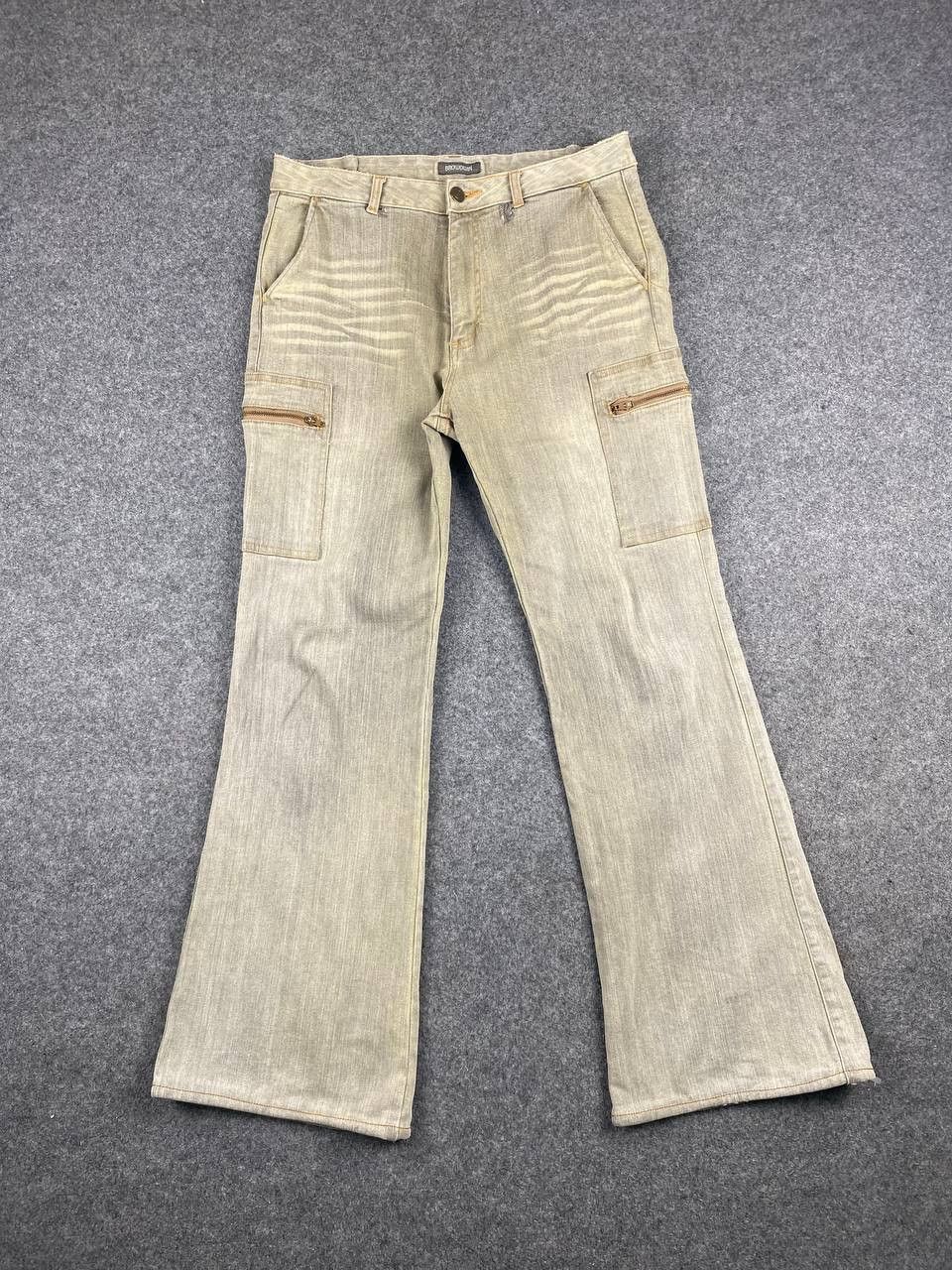 Japanese Brand vintage japanese brands cargo flare bootcut denim Size US 31 - 8 Thumbnail