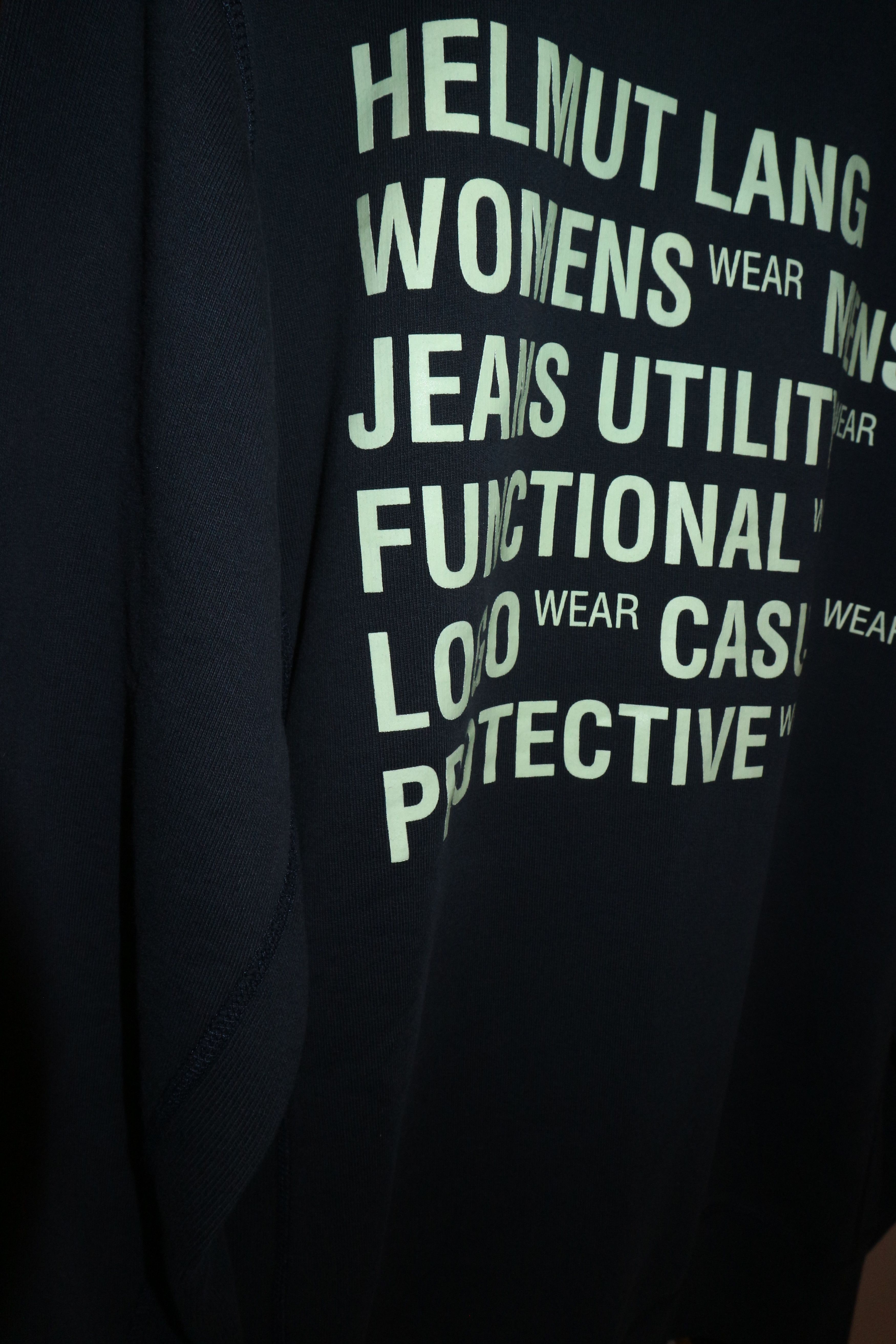 Helmut Lang glow in the dark logo hoodie Size US XL / EU 56 / 4 - 9 Thumbnail