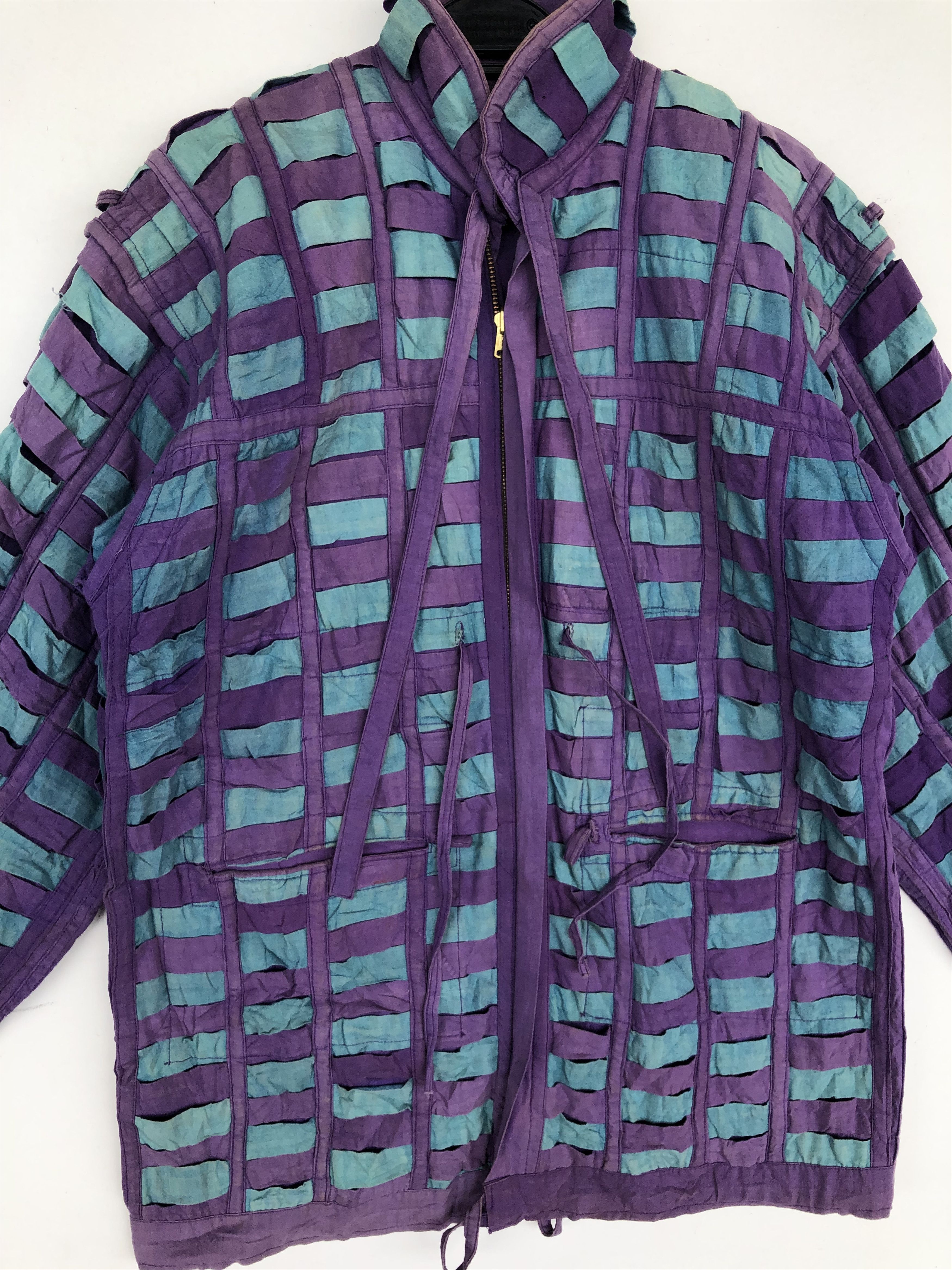 Japanese Brand × Vintage RARE VINTAGE CROSS PATTERN REVERSIBLE JACKET Size US L / EU 52-54 / 3 - 5 Thumbnail