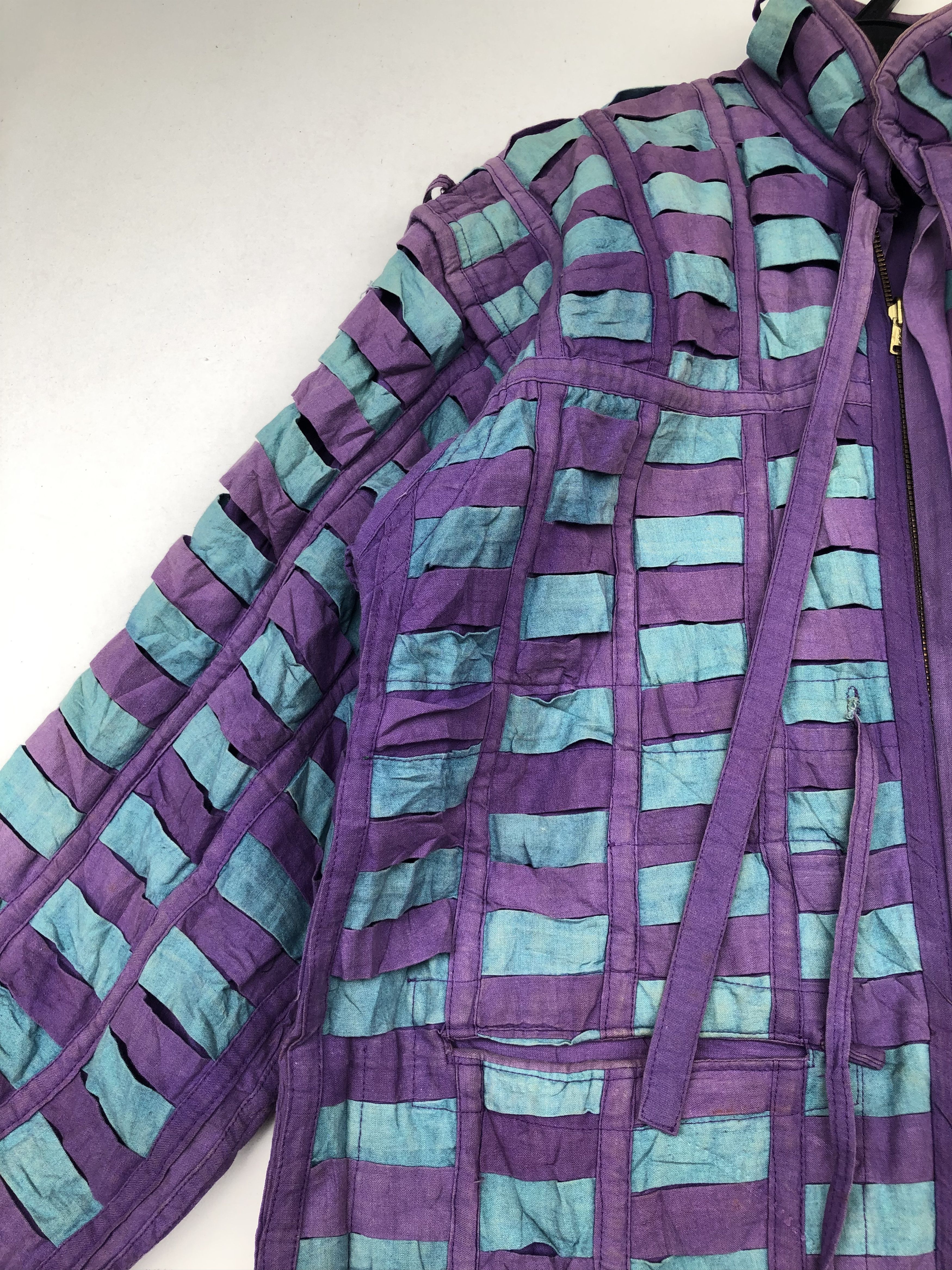 Japanese Brand × Vintage RARE VINTAGE CROSS PATTERN REVERSIBLE JACKET Size US L / EU 52-54 / 3 - 6 Thumbnail