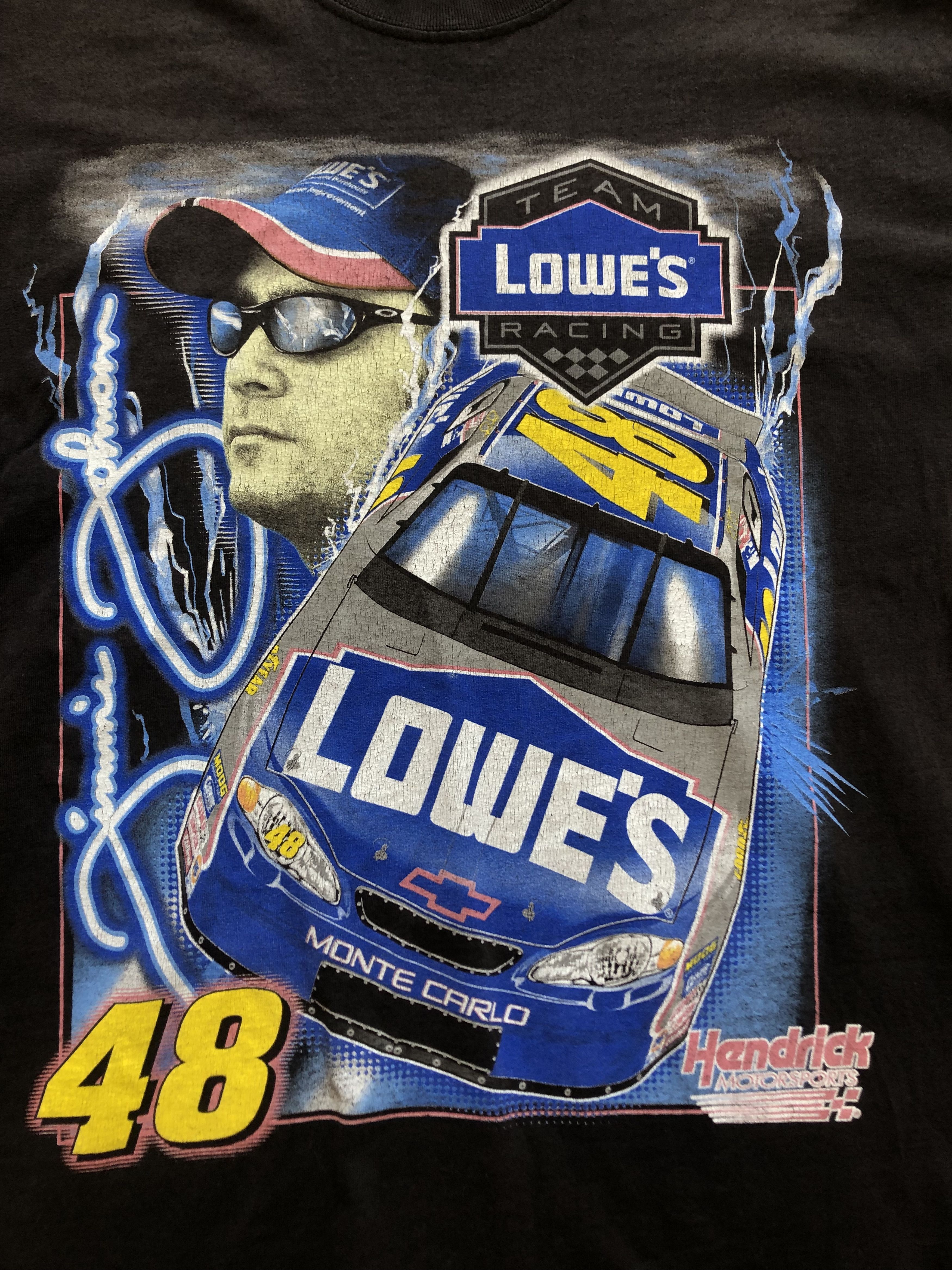 NASCAR × Vintage Jimmie Johnson Tee 48 Lowes Racing Team Blue hendrick Size US XL / EU 56 / 4 - 3 Thumbnail