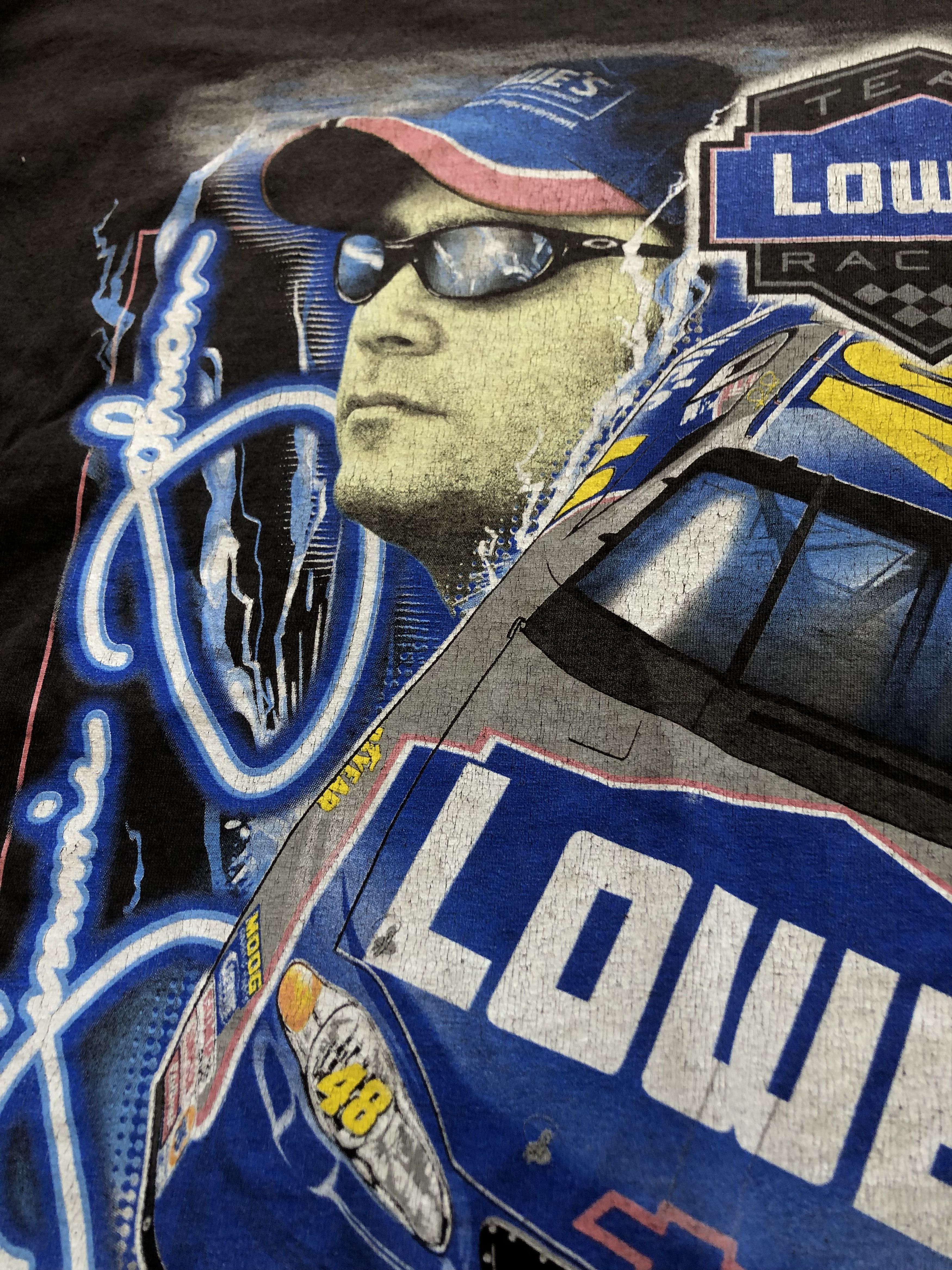 NASCAR × Vintage Jimmie Johnson Tee 48 Lowes Racing Team Blue hendrick Size US XL / EU 56 / 4 - 6 Thumbnail