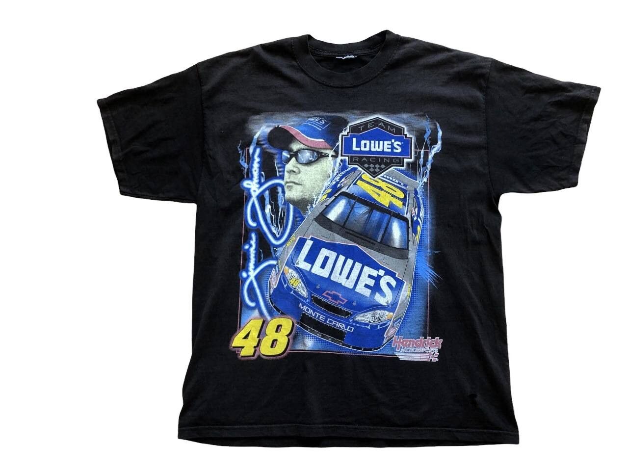 NASCAR × Vintage Jimmie Johnson Tee 48 Lowes Racing Team Blue hendrick Size US XL / EU 56 / 4 - 1 Thumbnail
