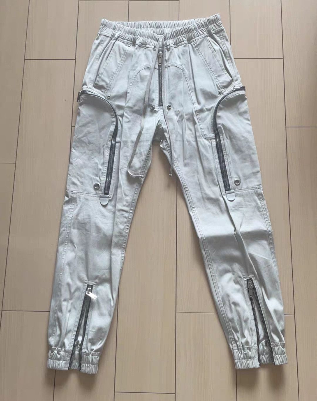 Rick Owens Rick Owens ro 21SS 5-zipper light grey pants Size US 32 / EU 48 - 1 Thumbnail