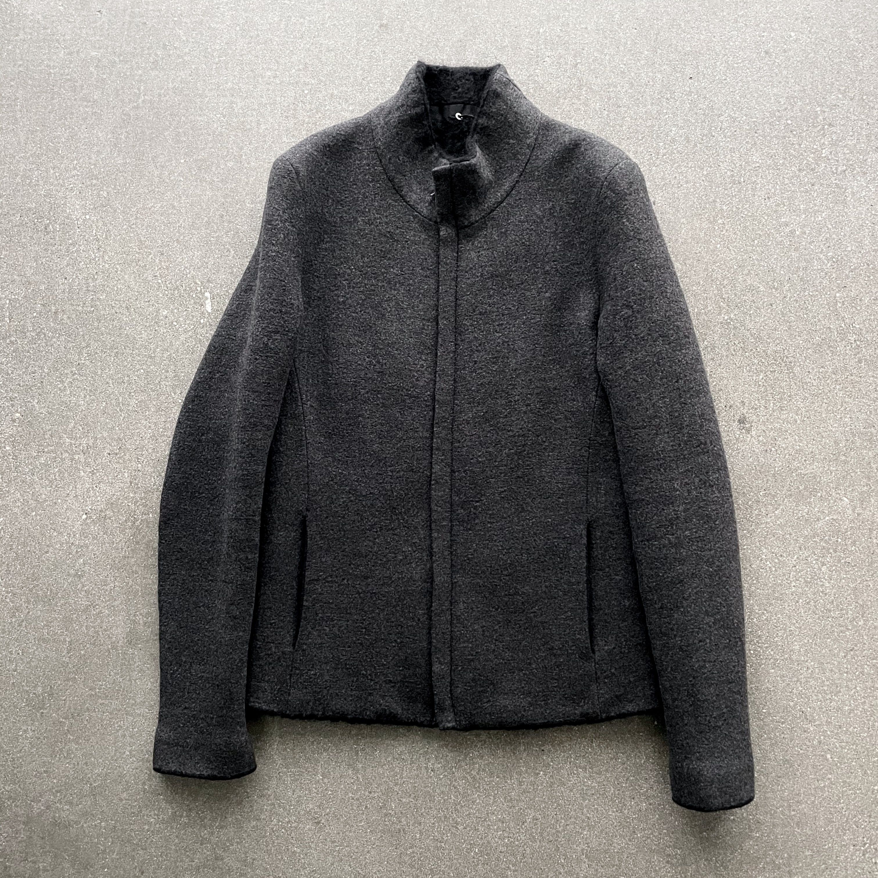 image of Label Under Construction Zipped Short Jacket - Size 52 in Grey, Men's