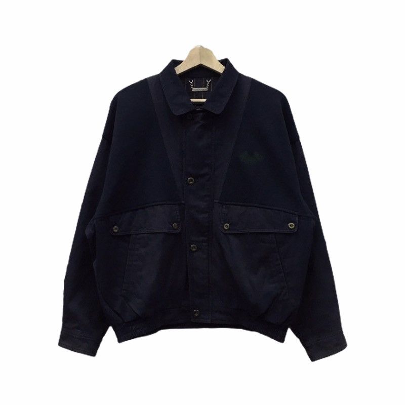 image of Burberrys Medium Logo Embroidery Jacket in Black, Men's (Size Large)