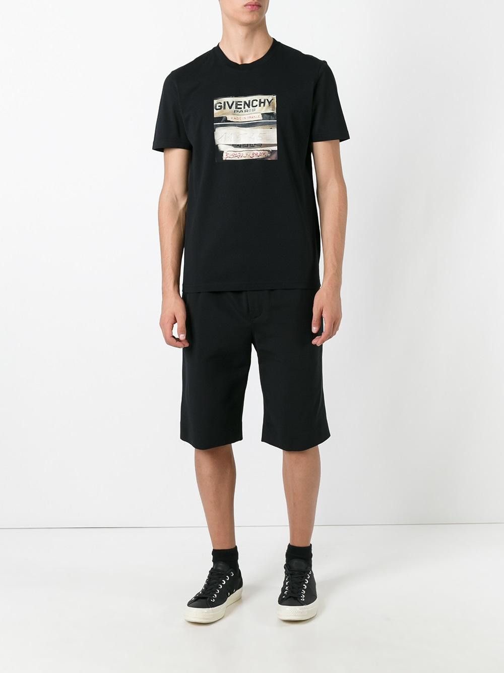 Givenchy Washed Destroyed Labels Madonna Rottweiler T-Shirt