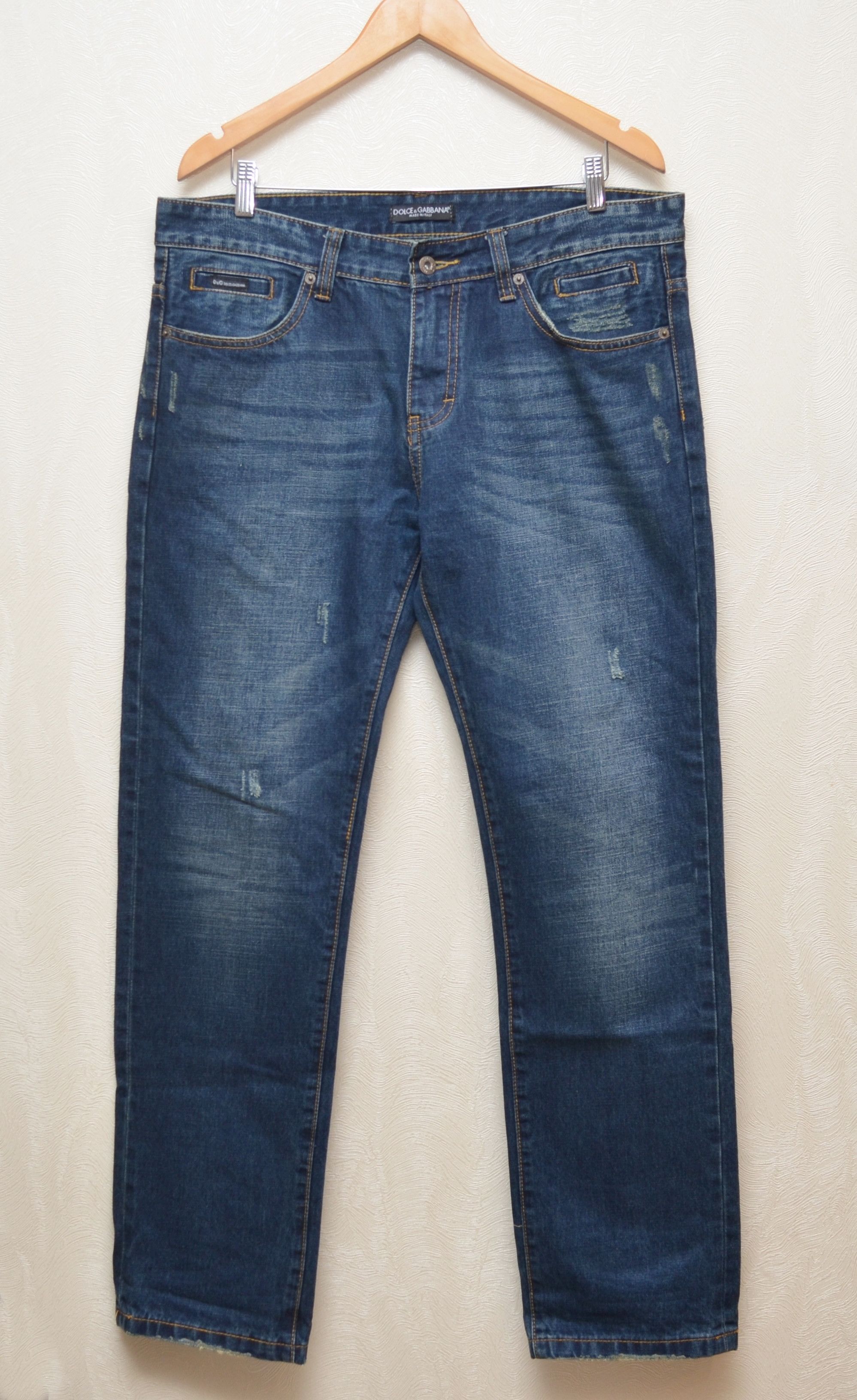 Dolce & Gabbana × Vintage Dolce & Gabbana Indigo Jeans Size W36 L34 RARE Vintage y2k Size US 36 / EU 52 - 1 Thumbnail