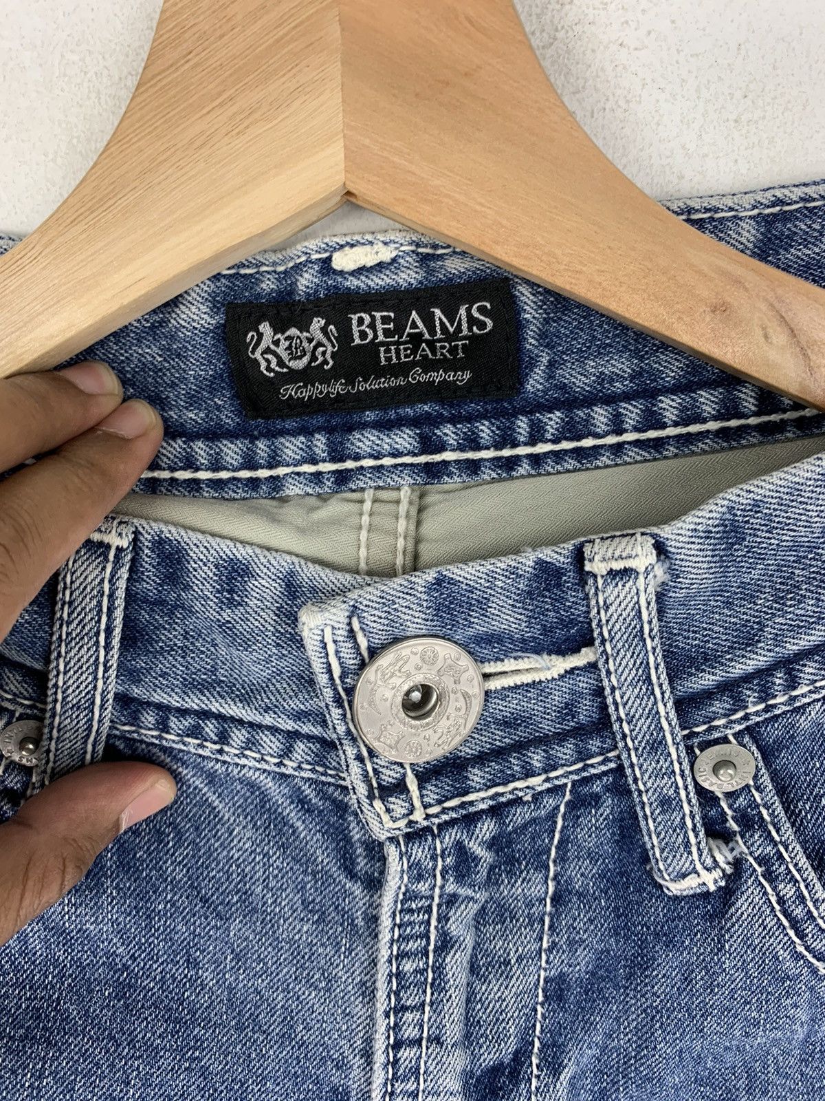Beams Plus × Japanese Brand Beams Heart Denim Patches Bondage Pant Size US 32 / EU 48 - 5 Thumbnail