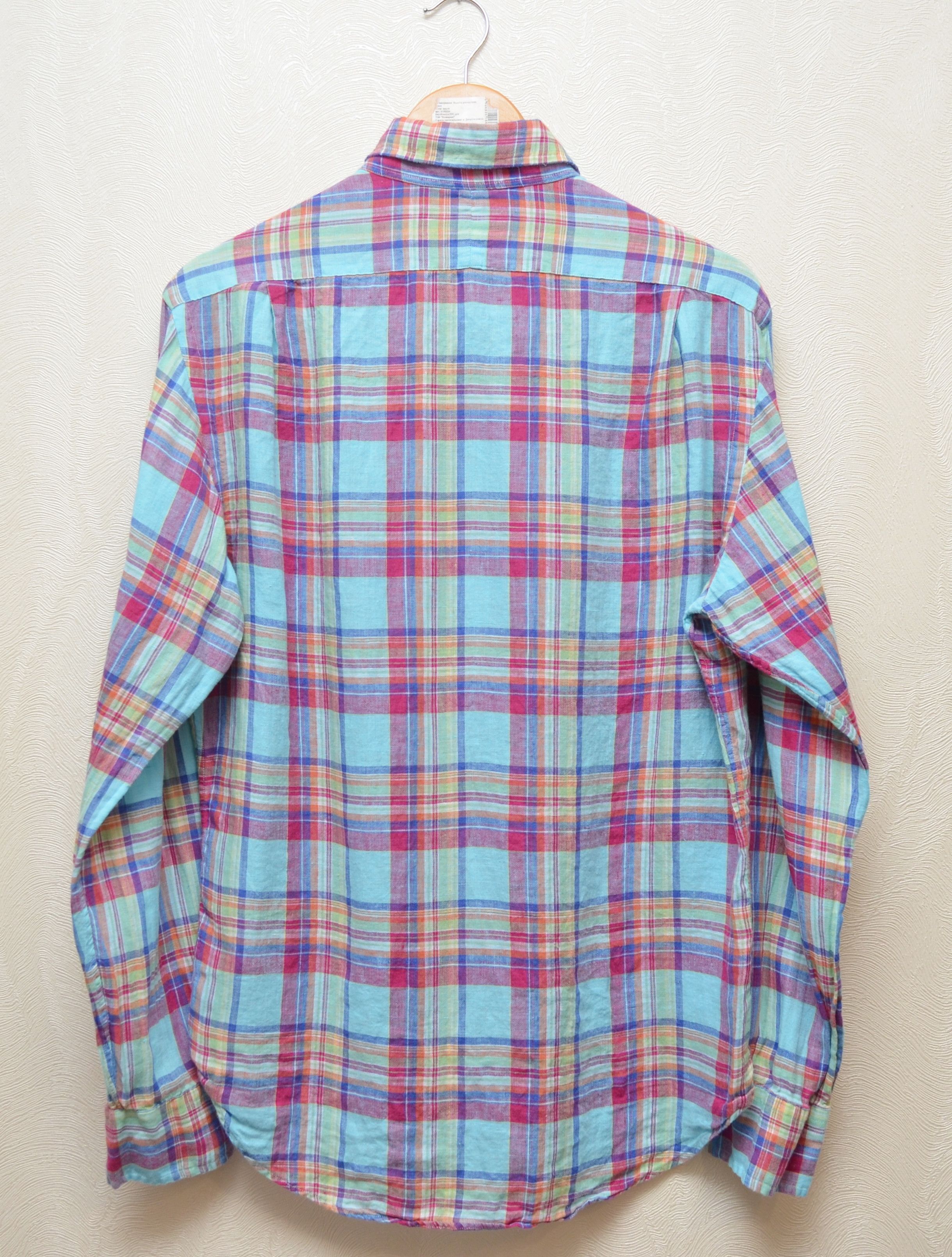 Polo Ralph Lauren Polo Ralph Lauren Slim Fit Multicolor Check Linen Shirt Sz M Size US M / EU 48-50 / 2 - 5 Thumbnail