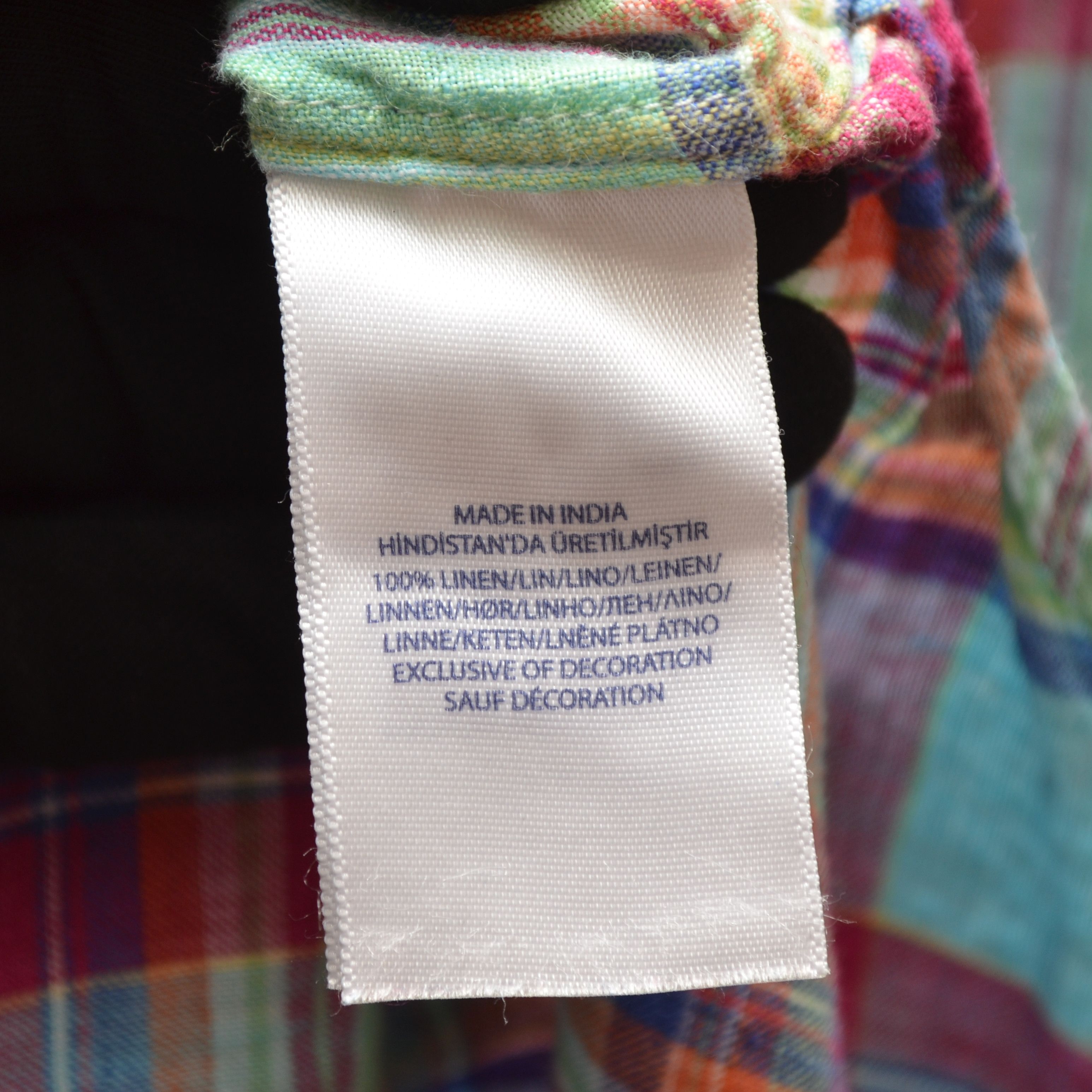 Polo Ralph Lauren Polo Ralph Lauren Slim Fit Multicolor Check Linen Shirt Sz M Size US M / EU 48-50 / 2 - 7 Thumbnail