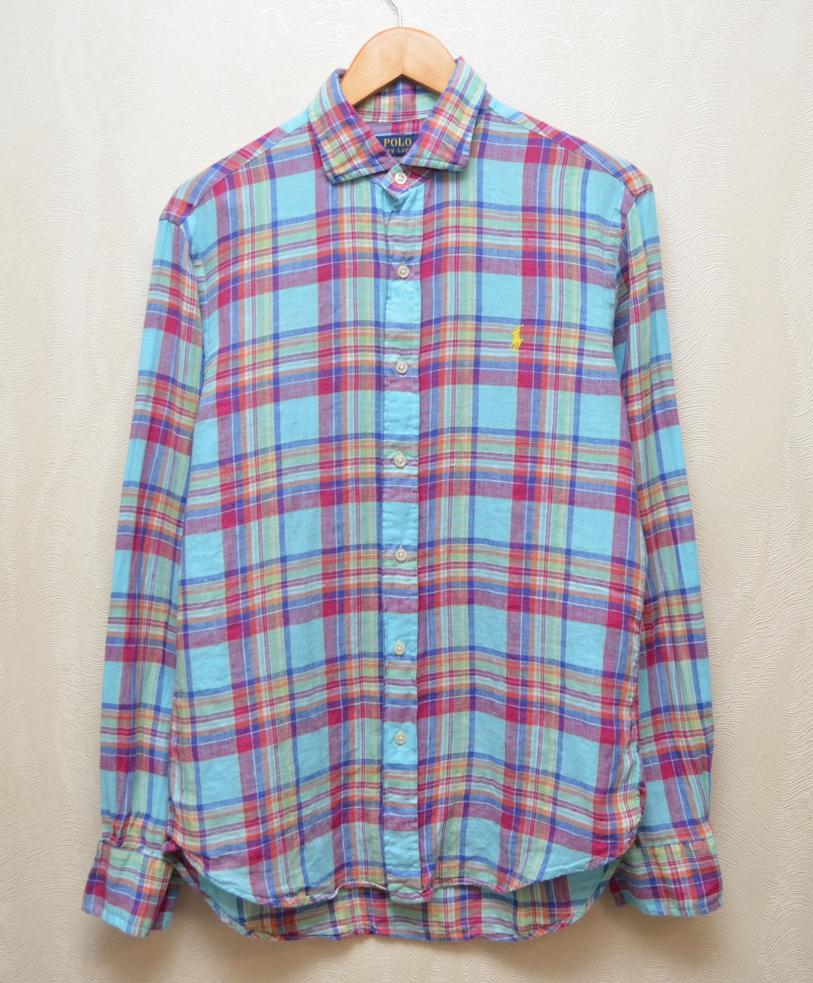 Polo Ralph Lauren Polo Ralph Lauren Slim Fit Multicolor Check Linen Shirt Sz M Size US M / EU 48-50 / 2 - 1 Thumbnail