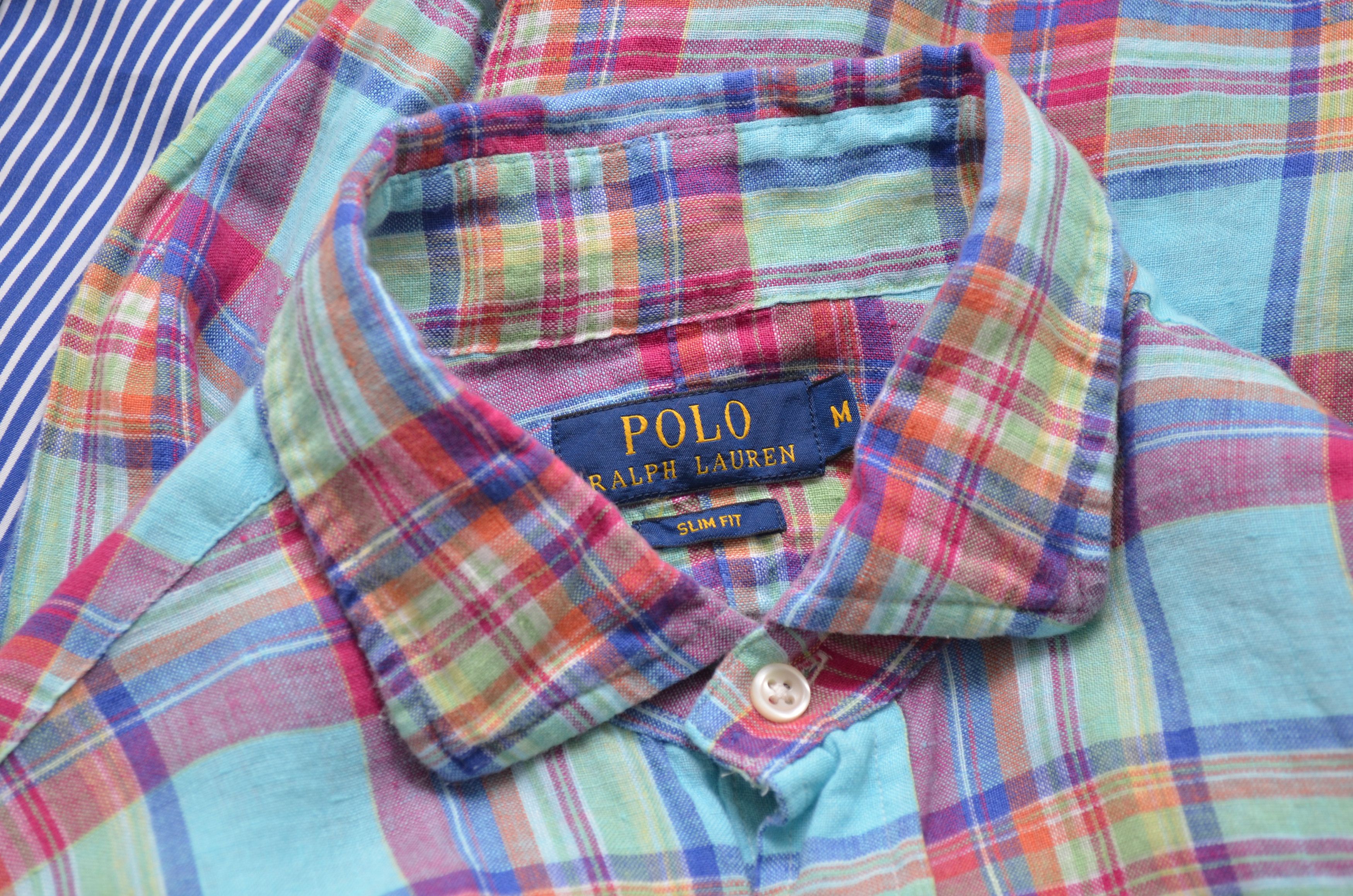 Polo Ralph Lauren Polo Ralph Lauren Slim Fit Multicolor Check Linen Shirt Sz M Size US M / EU 48-50 / 2 - 10 Thumbnail