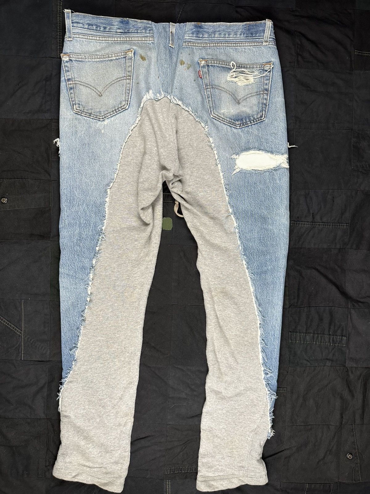 Greg Lauren 50/50 Denim/Terry Long Pant Size US 36 / EU 52 - 3 Thumbnail