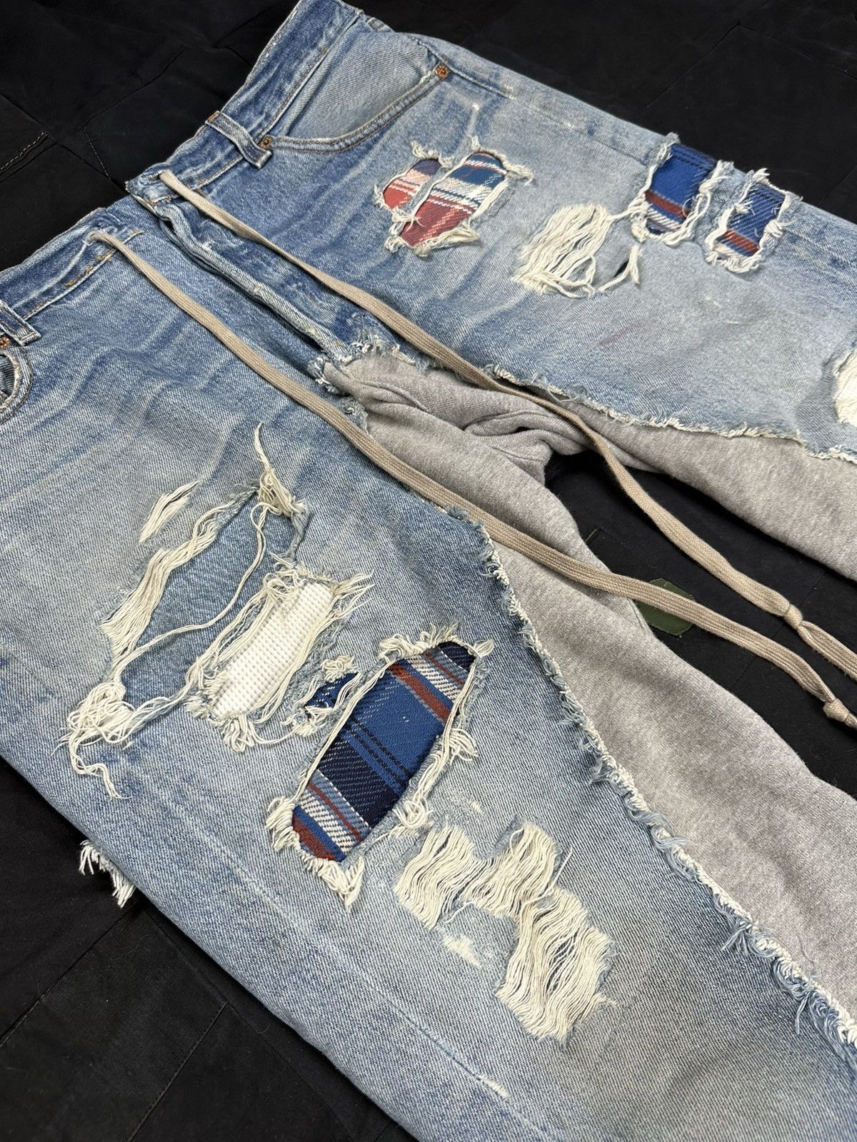 Greg Lauren 50/50 Denim/Terry Long Pant Size US 36 / EU 52 - 2 Thumbnail