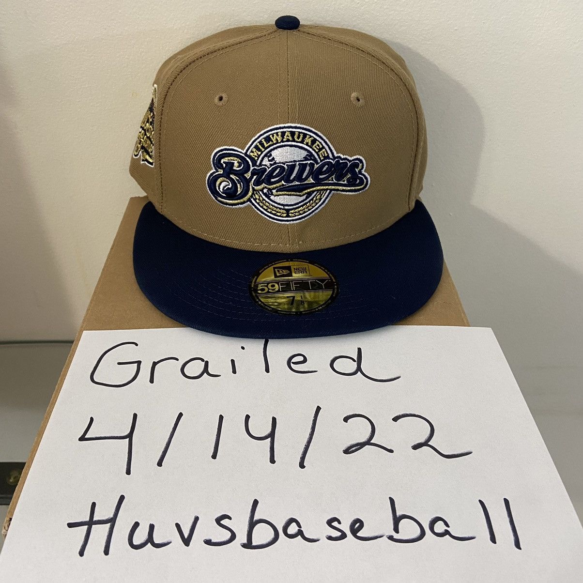 New Era Sneakertown Milwaukee Brewers 2002 ASG Khaki Size 7 1/8 Size ONE SIZE - 9 Thumbnail