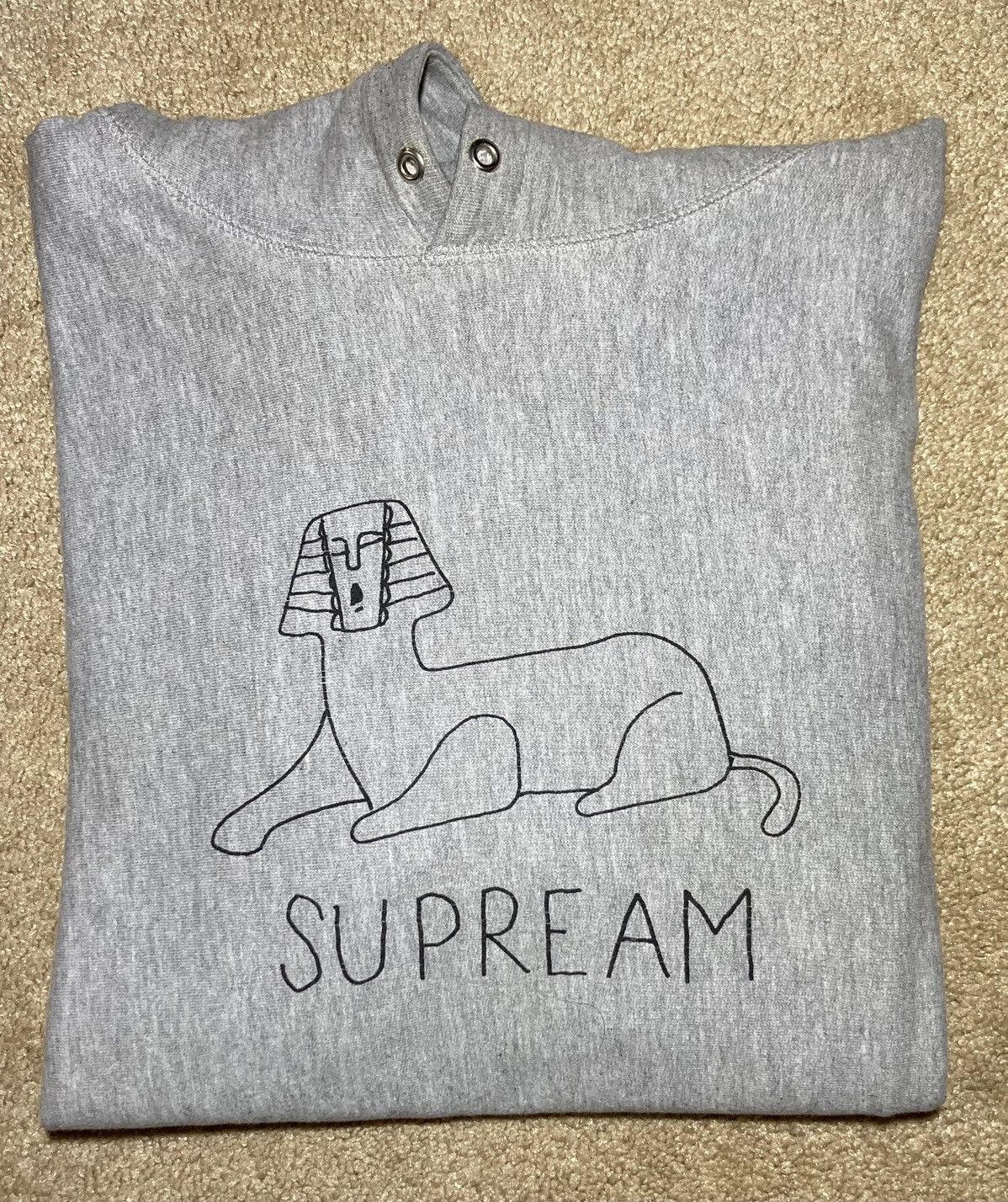 image of Ss13 Supreme Gonz Schminx Sweatshirt Small Gray Sphinx 2013 in Grey, Men's